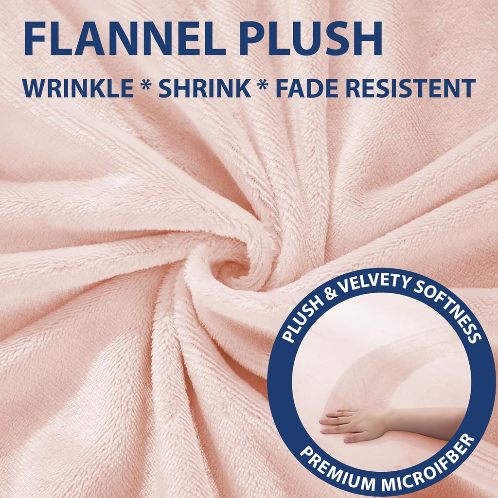 Cathay Home Full Plush Fur Fitted Sheet - Ultra Soft & Thick Plush Fur - All Season Cozy Warmth - 12" Deep Pocket Fitted Sheet Only (Full, Blush)