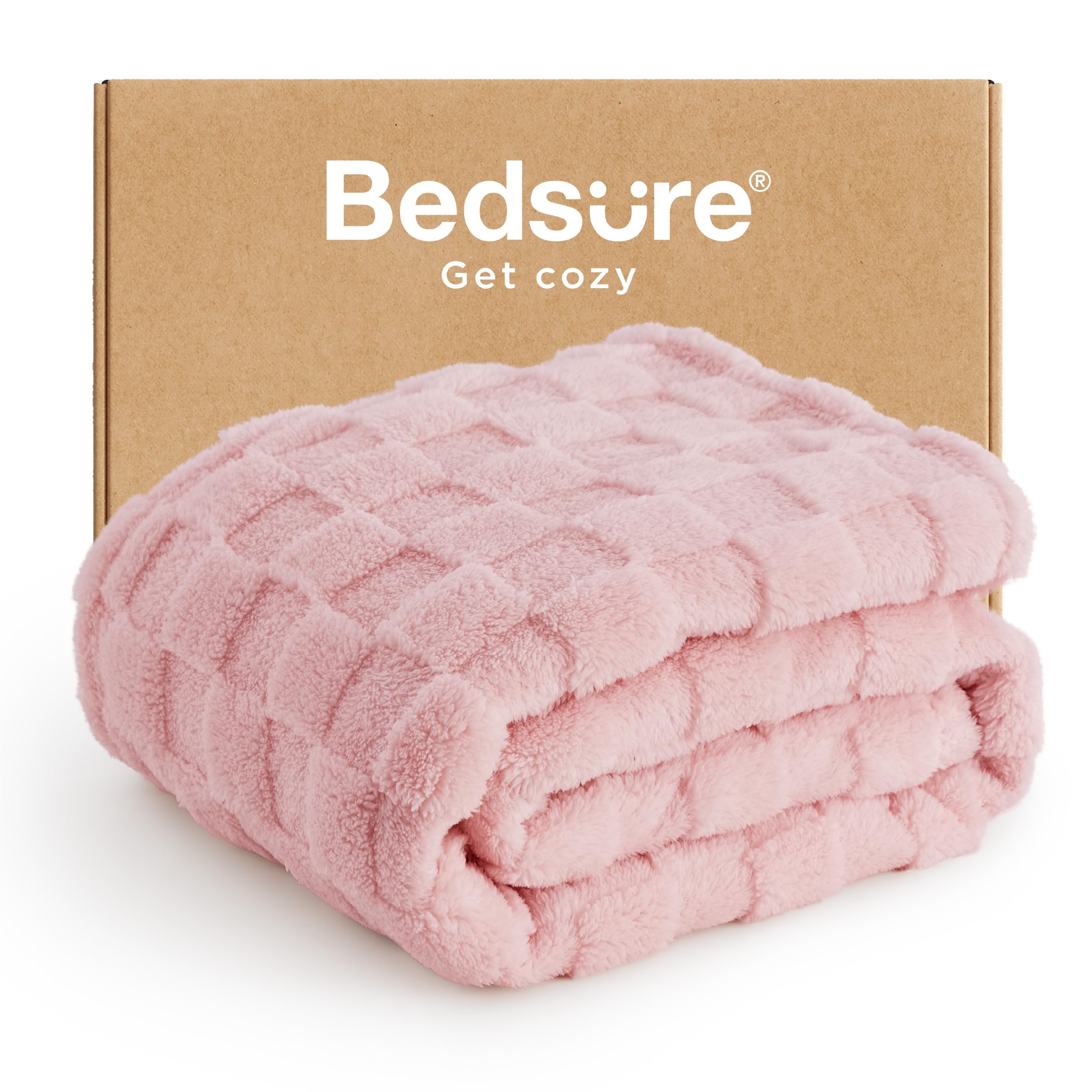 Bedsure GentleSoft Sage Green Throw Blanket for Couch - Checkered Fleece Mothers Gifts Day Blankets, Cute Soft Cozy Spring Summer Throw for Bedroom Home Decor Gifts for Girls, 50x60 Inches