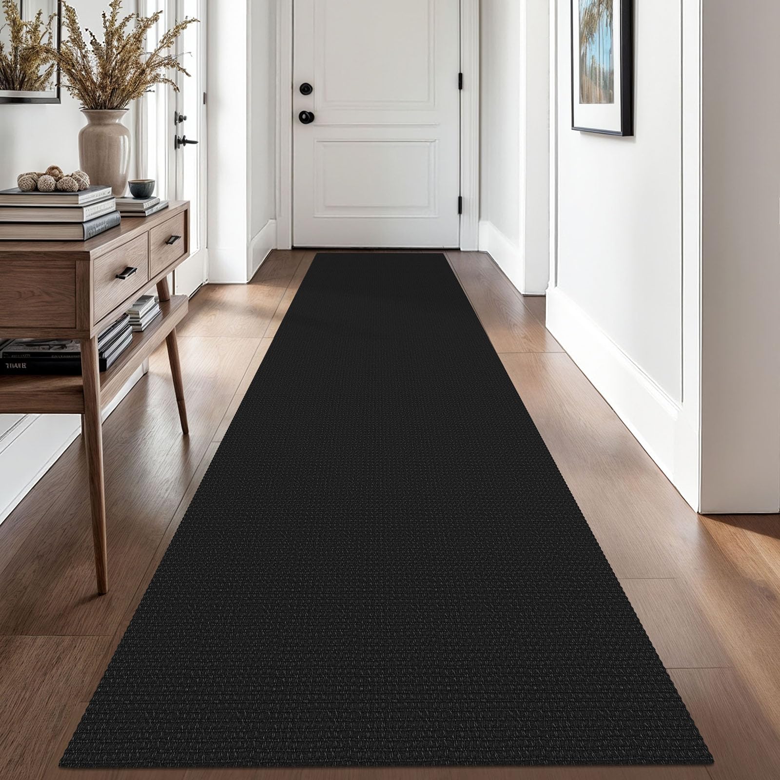 EARTHALL Woven Runner Rug 2x5 Ft Washable Runners for Hallways Cotton Non Slip Rubber Backed Kitchen Runner Braided Indoor Floor Carpet for Entryway, Hallway, Kitchen, Bedroom, Orange/Tan/Brown