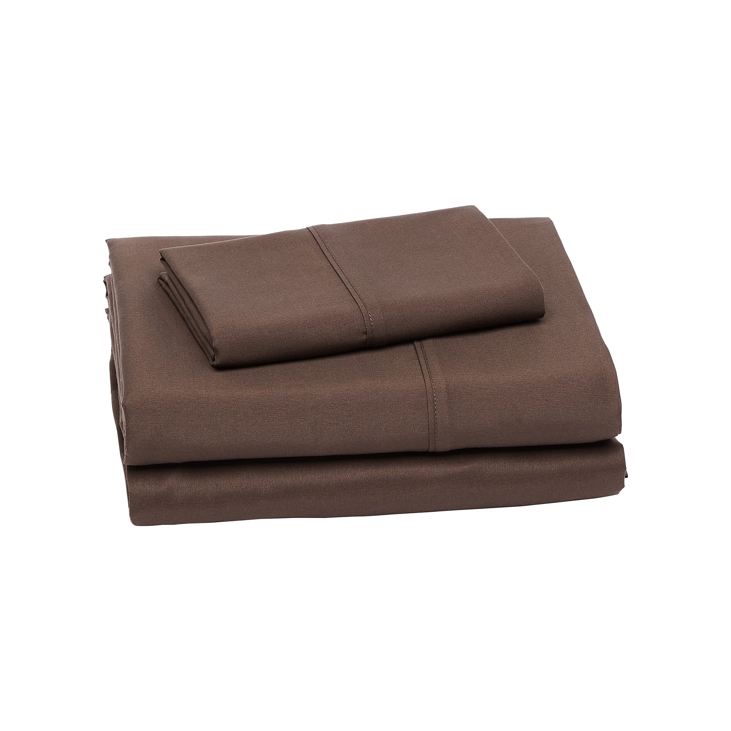 Amazon Basics Breathable, Wrinkle Free Lightweight Microfiber 4-Piece Bed Sheet Set with 14-Inch Deep Pockets, Includes Comfortable Pillowcases, Queen, Peachy Coral, Solid
