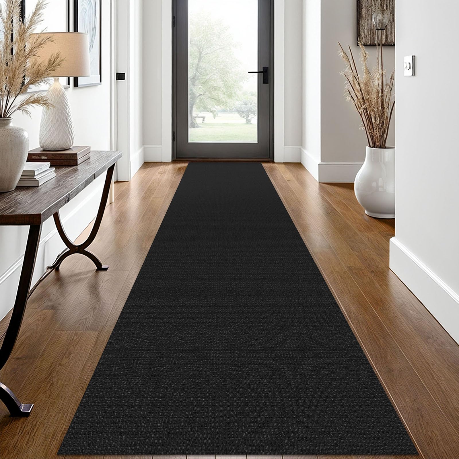 EARTHALL Woven Runner Rug 2x5 Ft Washable Runners for Hallways Cotton Non Slip Rubber Backed Kitchen Runner Braided Indoor Floor Carpet for Entryway, Hallway, Kitchen, Bedroom, Orange/Tan/Brown