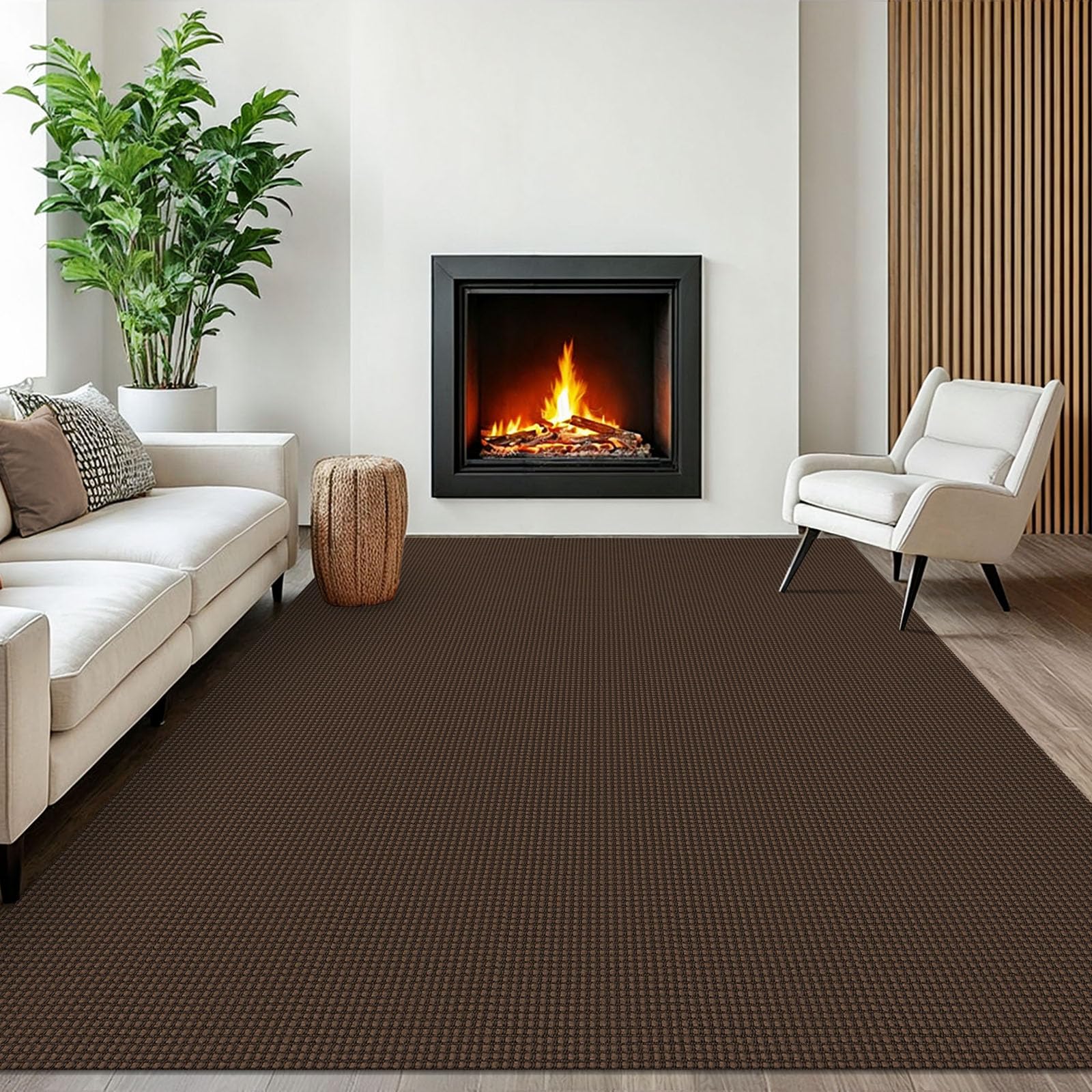 EARTHALL Woven Runner Rug 2x5 Ft Washable Runners for Hallways Cotton Non Slip Rubber Backed Kitchen Runner Braided Indoor Floor Carpet for Entryway, Hallway, Kitchen, Bedroom, Orange/Tan/Brown