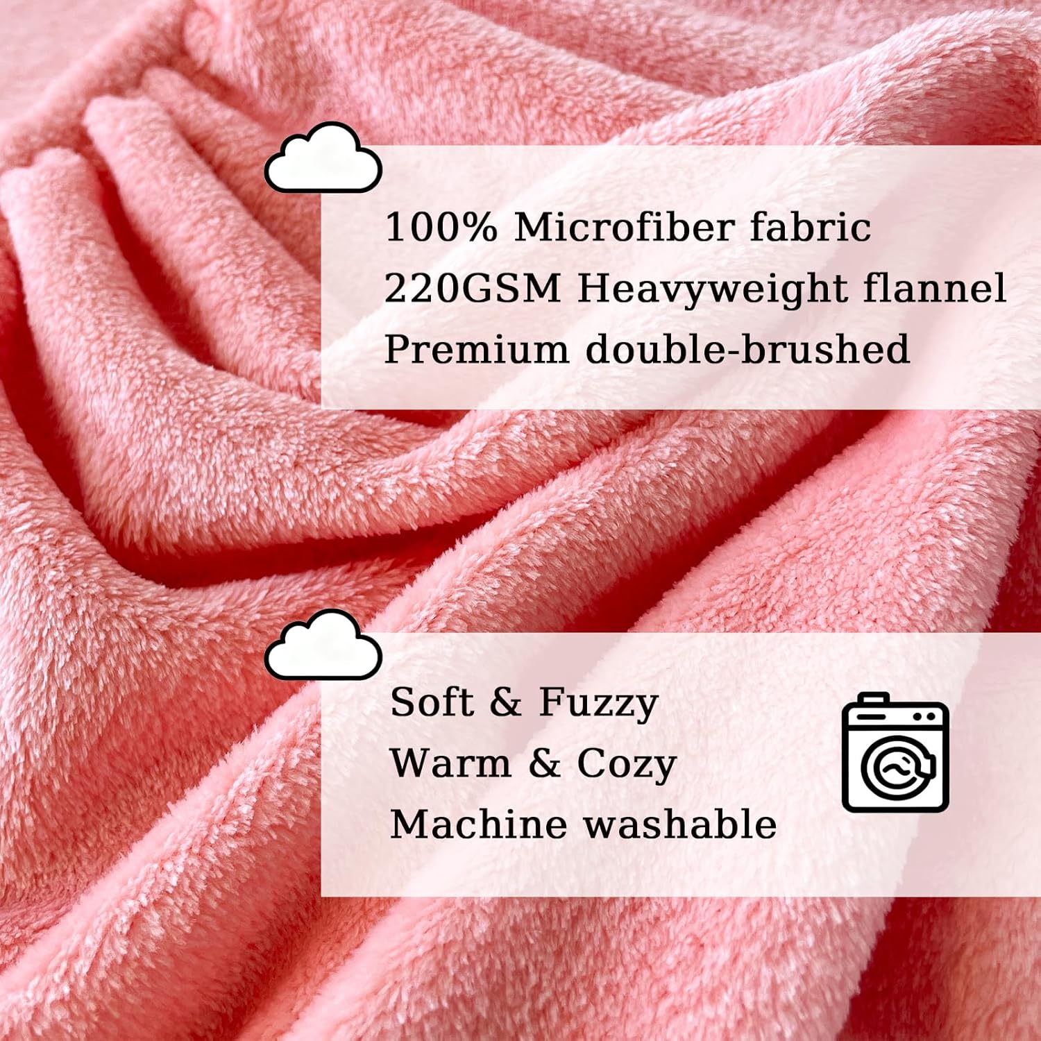 MorroMorn Fleece Sheets Queen Size Ultra Soft, Fuzzy Plush Flannel Sheet Set 3 Piece - All Season Bedding Set with 20" Deep Pocket Fitted & 2 Pillowcases, Luxury Velvet Warm Cozy (Pink)