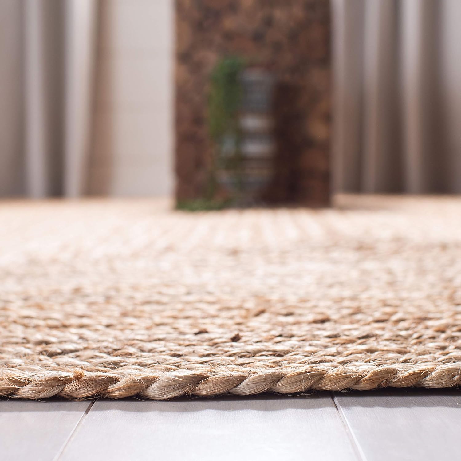 SAFAVIEH Cape Cod Collection Runner Rug - 2'3" x 8', Natural Brown, Handmade Braided Flat Weave Jute (CAP252A)