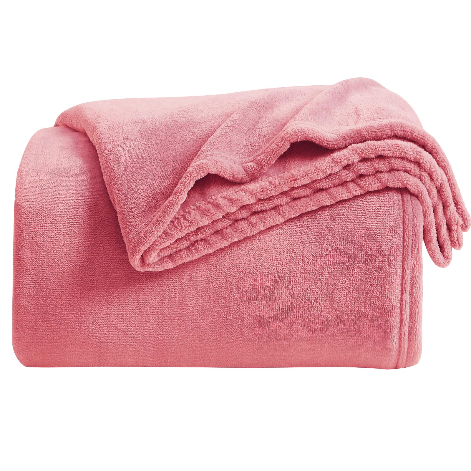 KMUSET Fleece Blanket Twin Size Coral Lightweight Super Soft Cozy Luxury Bed Blanket Microfiber