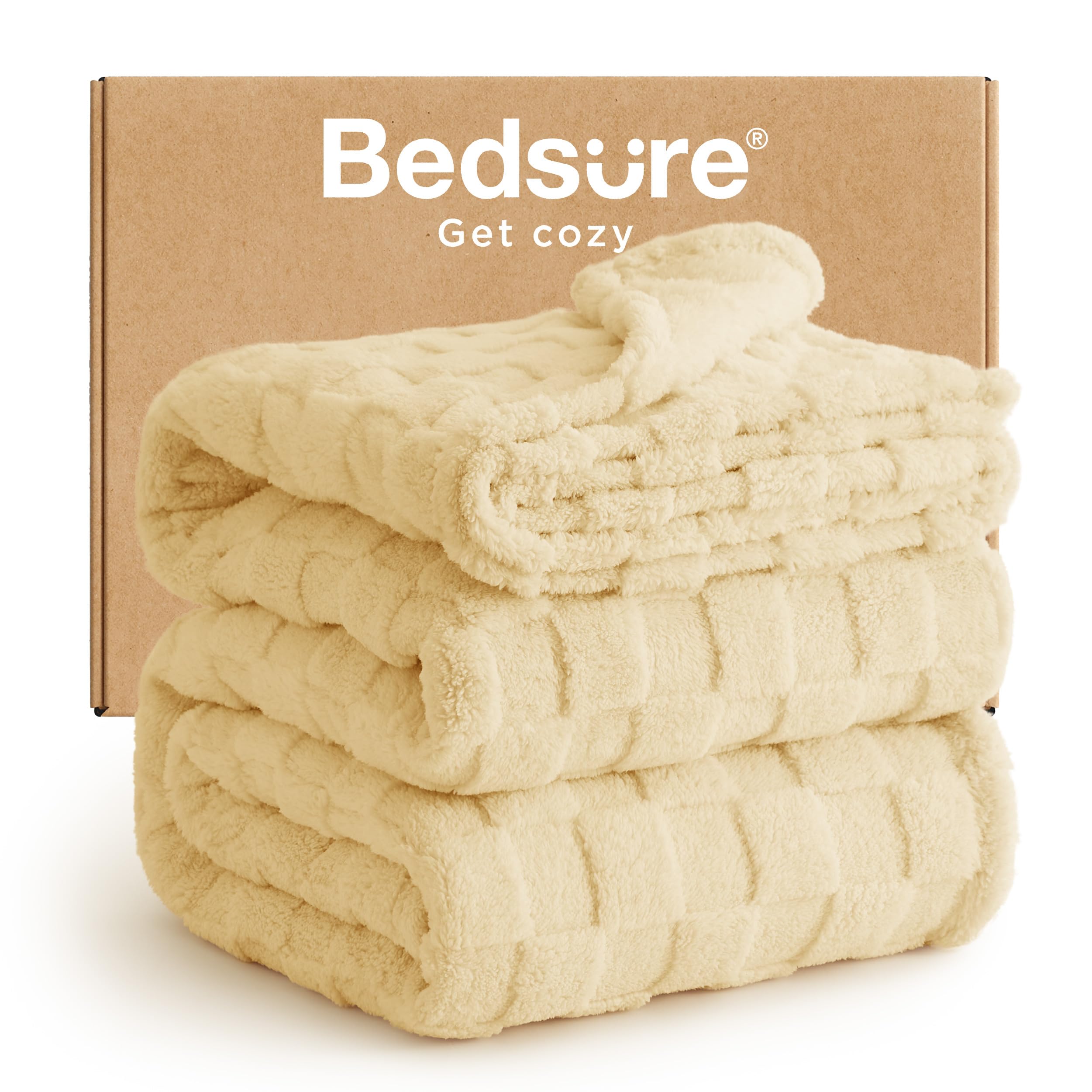 Bedsure GentleSoft Sage Green Throw Blanket for Couch - Checkered Fleece Mothers Gifts Day Blankets, Cute Soft Cozy Spring Summer Throw for Bedroom Home Decor Gifts for Girls, 50x60 Inches