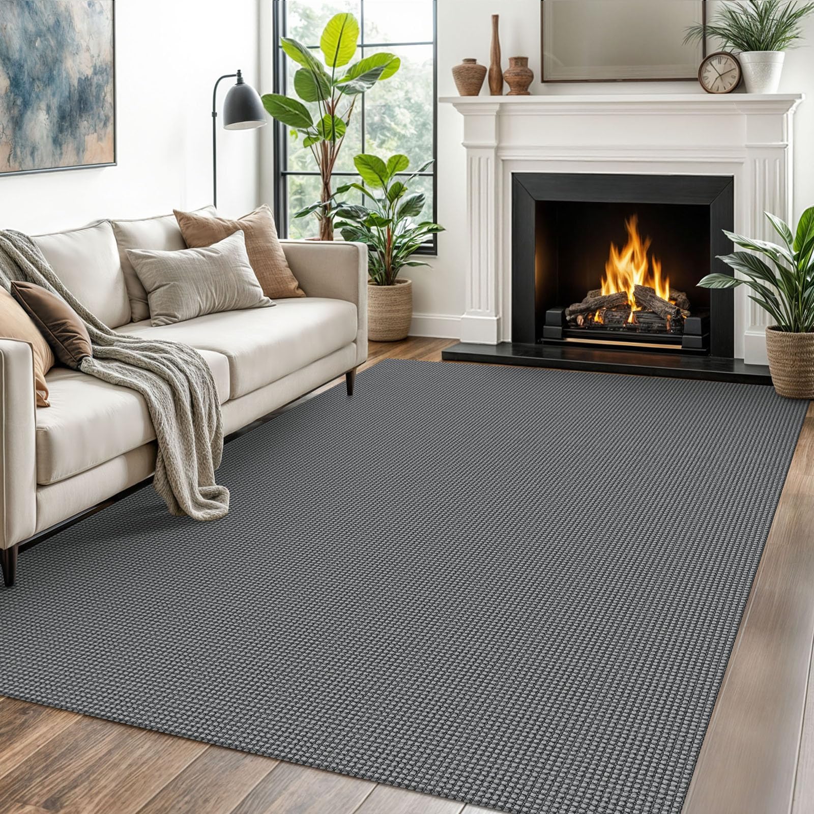 EARTHALL Woven Runner Rug 2x5 Ft Washable Runners for Hallways Cotton Non Slip Rubber Backed Kitchen Runner Braided Indoor Floor Carpet for Entryway, Hallway, Kitchen, Bedroom, Orange/Tan/Brown
