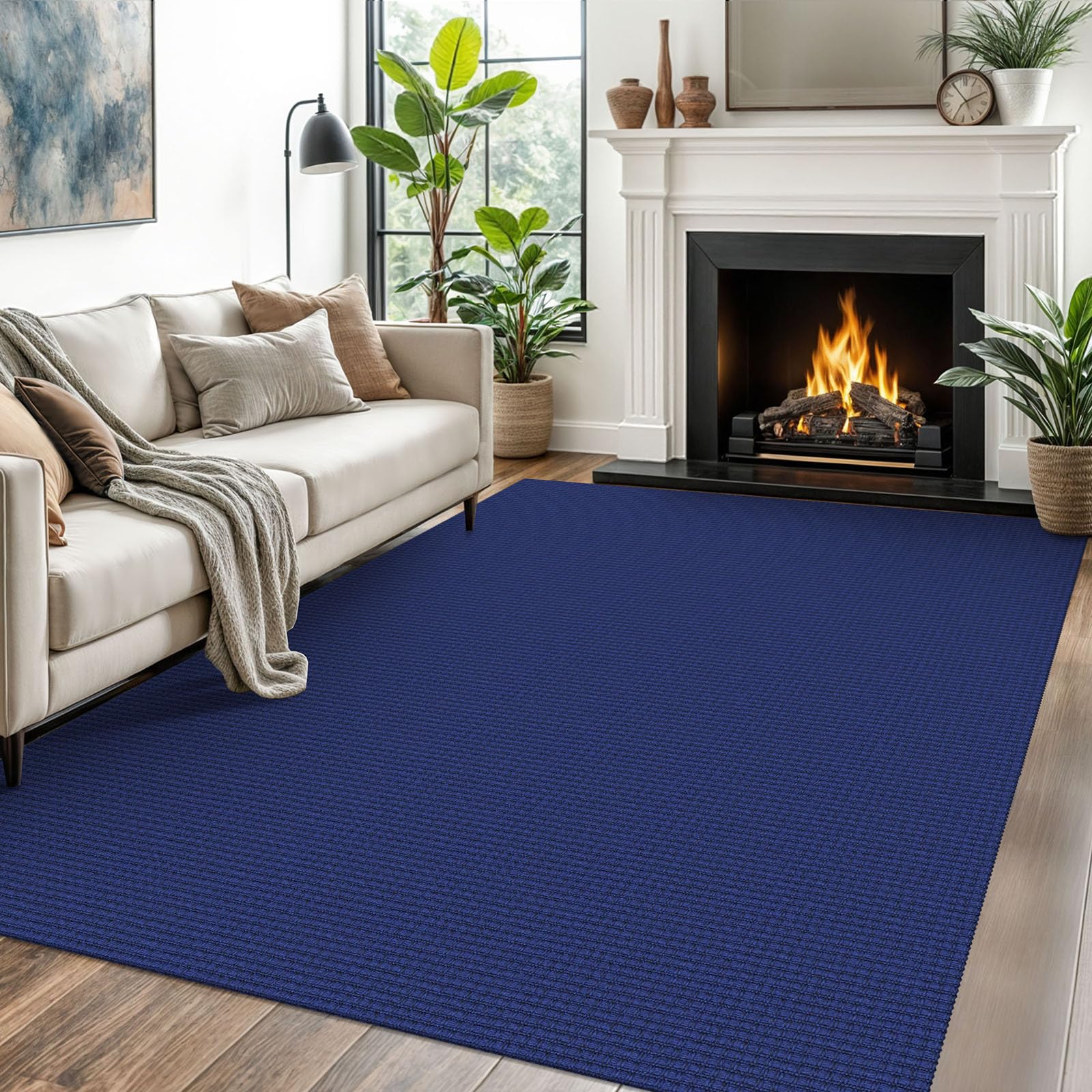 EARTHALL Woven Runner Rug 2x5 Ft Washable Runners for Hallways Cotton Non Slip Rubber Backed Kitchen Runner Braided Indoor Floor Carpet for Entryway, Hallway, Kitchen, Bedroom, Orange/Tan/Brown