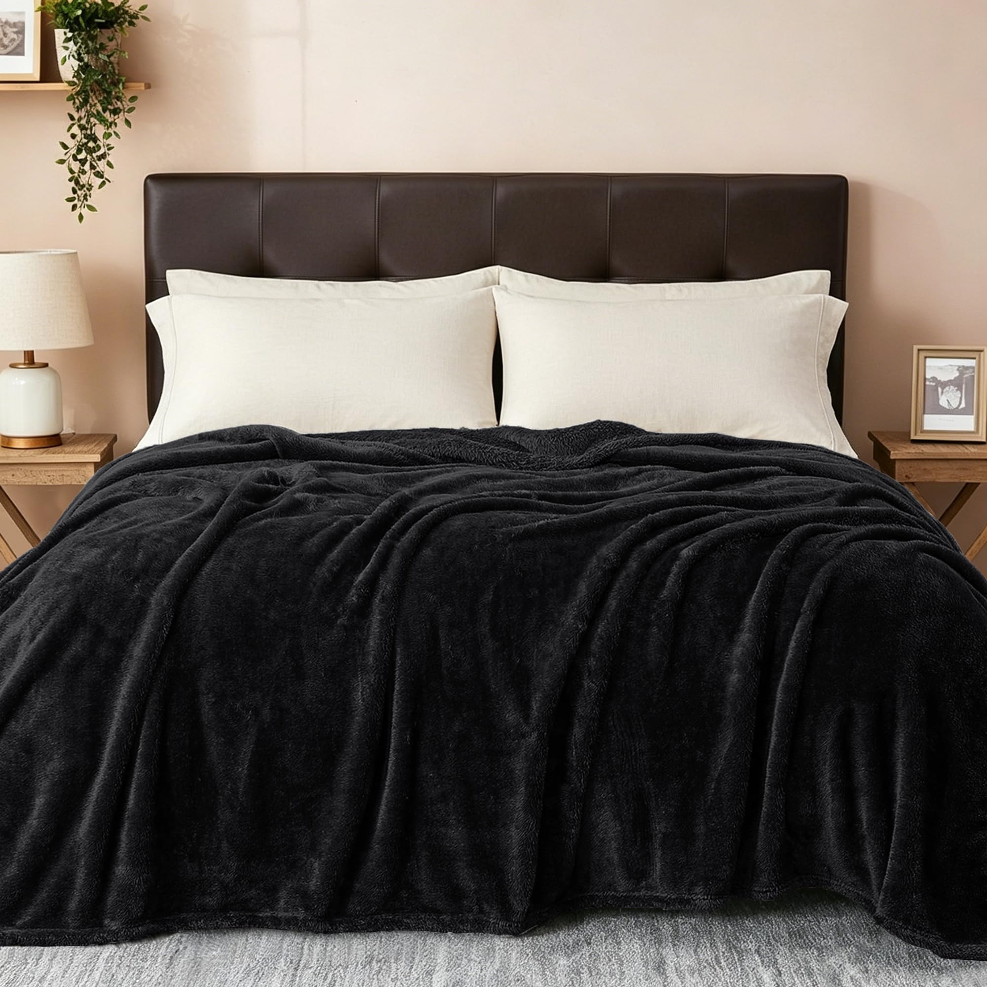 Exclusivo Mezcla Plush Fuzzy Fleece Throw Blanket Extra Large, Super Soft, Fluffy and Warm Blankets for Couch, Bed, All Season Use (50x70 Inches, Pink)