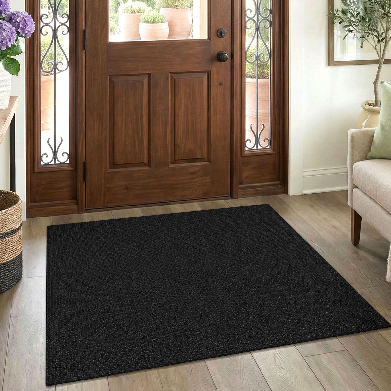 EARTHALL Woven Runner Rug 2x5 Ft Washable Runners for Hallways Cotton Non Slip Rubber Backed Kitchen Runner Braided Indoor Floor Carpet for Entryway, Hallway, Kitchen, Bedroom, Orange/Tan/Brown