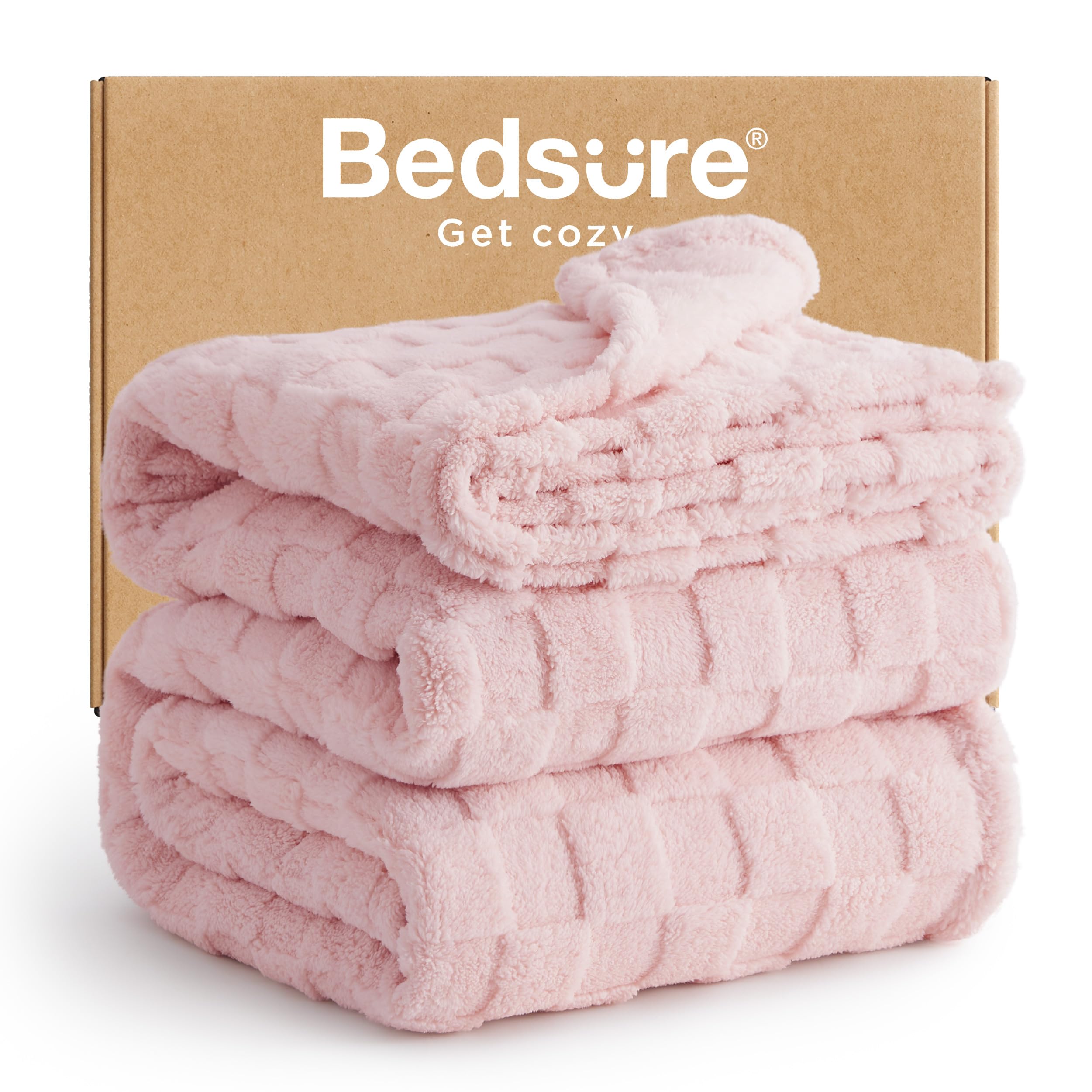 Bedsure GentleSoft Sage Green Throw Blanket for Couch - Checkered Fleece Mothers Gifts Day Blankets, Cute Soft Cozy Spring Summer Throw for Bedroom Home Decor Gifts for Girls, 50x60 Inches