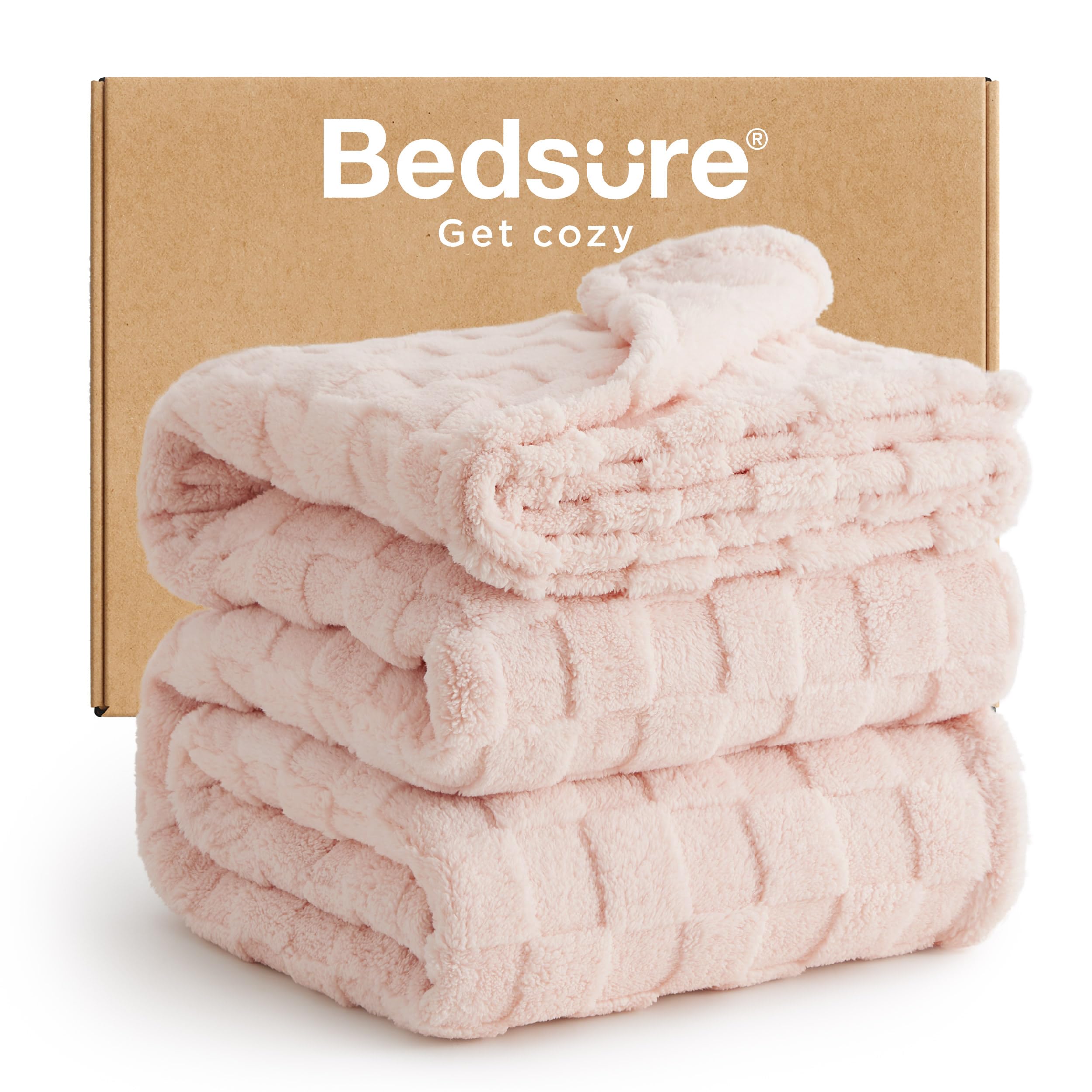 Bedsure GentleSoft Sage Green Throw Blanket for Couch - Checkered Fleece Mothers Gifts Day Blankets, Cute Soft Cozy Spring Summer Throw for Bedroom Home Decor Gifts for Girls, 50x60 Inches