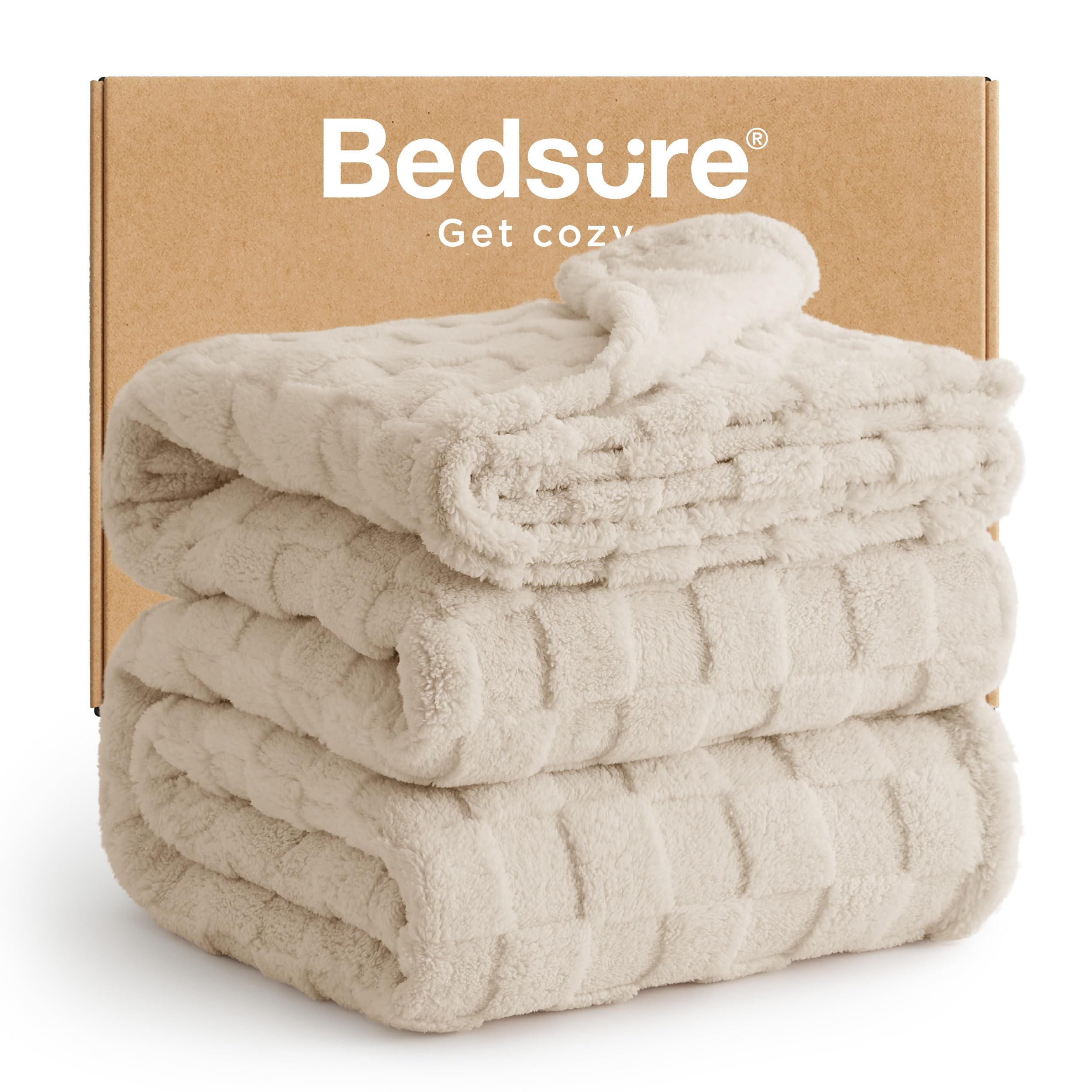 Bedsure GentleSoft Sage Green Throw Blanket for Couch - Checkered Fleece Mothers Gifts Day Blankets, Cute Soft Cozy Spring Summer Throw for Bedroom Home Decor Gifts for Girls, 50x60 Inches