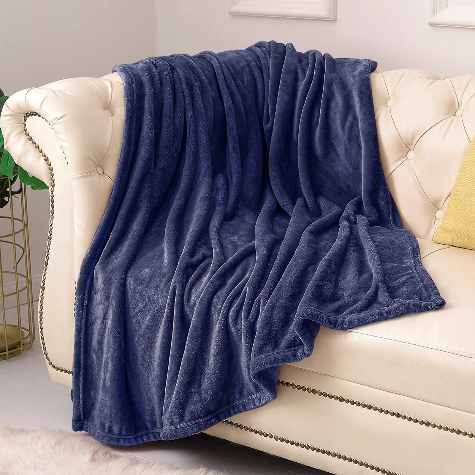 KMUSET Fleece Blanket Twin Size Coral Lightweight Super Soft Cozy Luxury Bed Blanket Microfiber