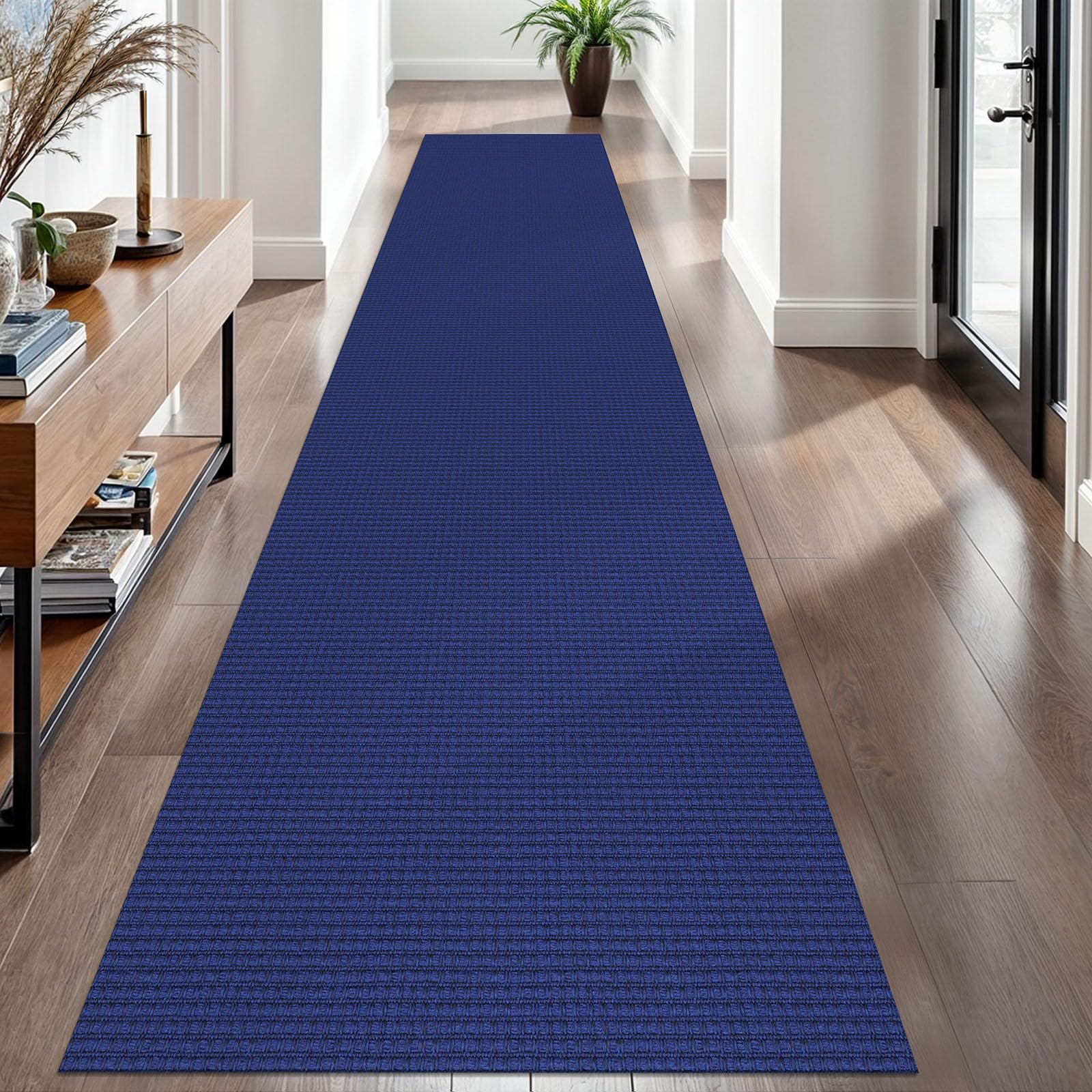 EARTHALL Woven Runner Rug 2x5 Ft Washable Runners for Hallways Cotton Non Slip Rubber Backed Kitchen Runner Braided Indoor Floor Carpet for Entryway, Hallway, Kitchen, Bedroom, Orange/Tan/Brown