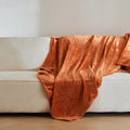 Simple&Opulence Coral Red Throw Blanket for Couch-Super Soft Fluffy Blankets for Women 50x70 Inches Cozy Lightweight Fleece Blanket for Home Decor
