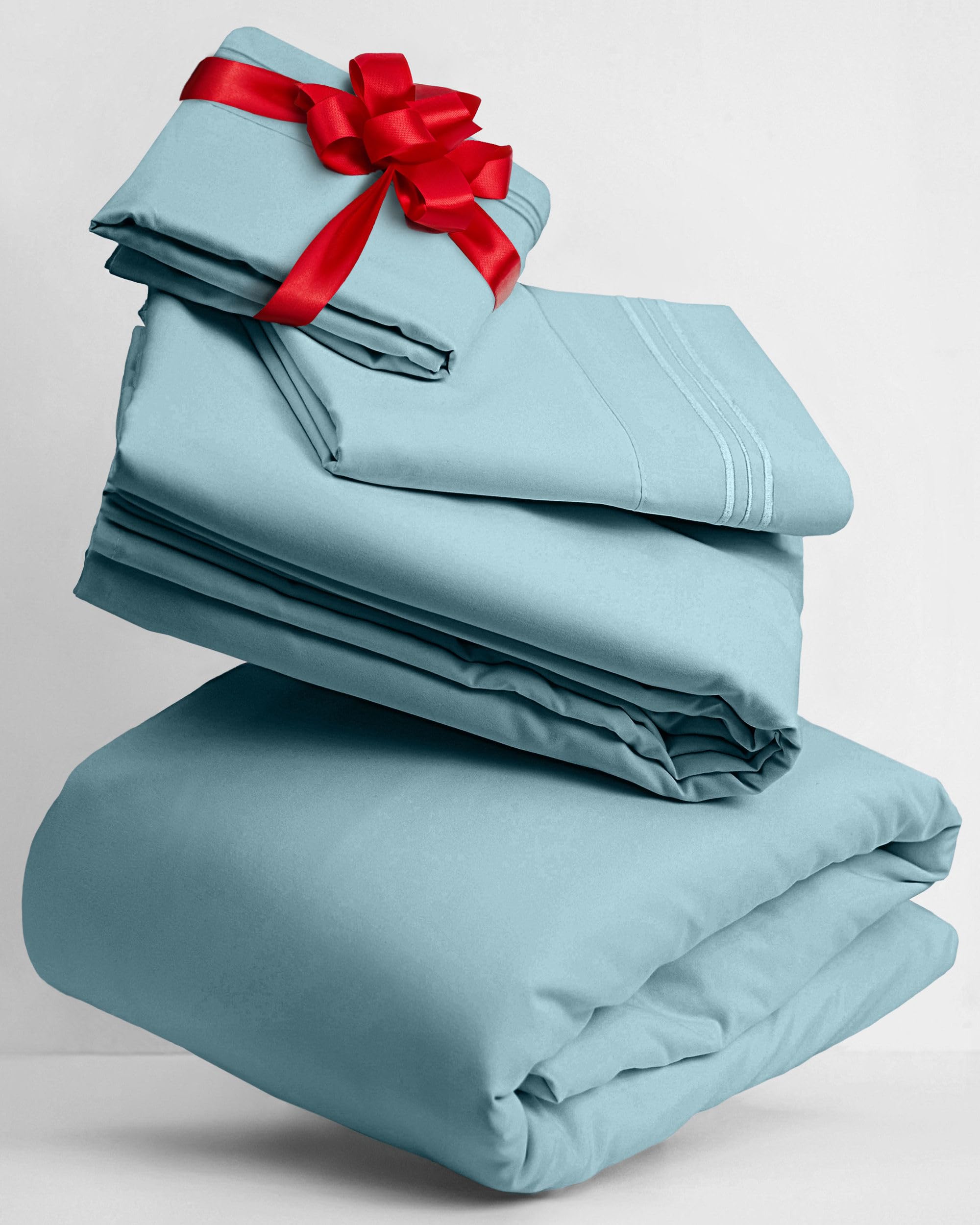 Mellanni Queen Sheets Set - 4 PC Iconic Collection Bedding - Hotel Luxury, Extra Soft, Cooling Bed Sheets - Wrinkle, Fade, Stain Resistant (Queen, White)