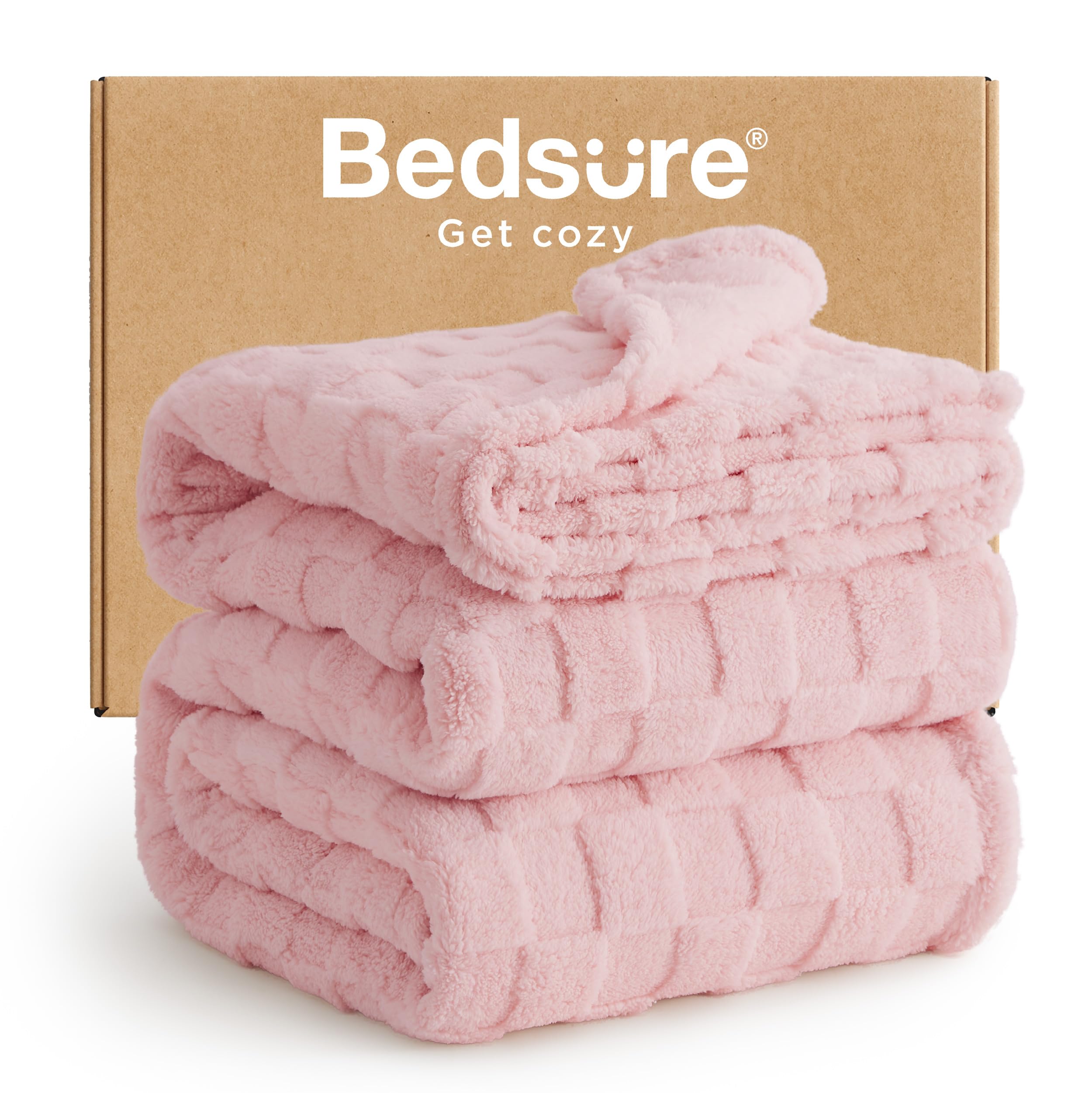 Bedsure GentleSoft Sage Green Throw Blanket for Couch - Checkered Fleece Mothers Gifts Day Blankets, Cute Soft Cozy Spring Summer Throw for Bedroom Home Decor Gifts for Girls, 50x60 Inches