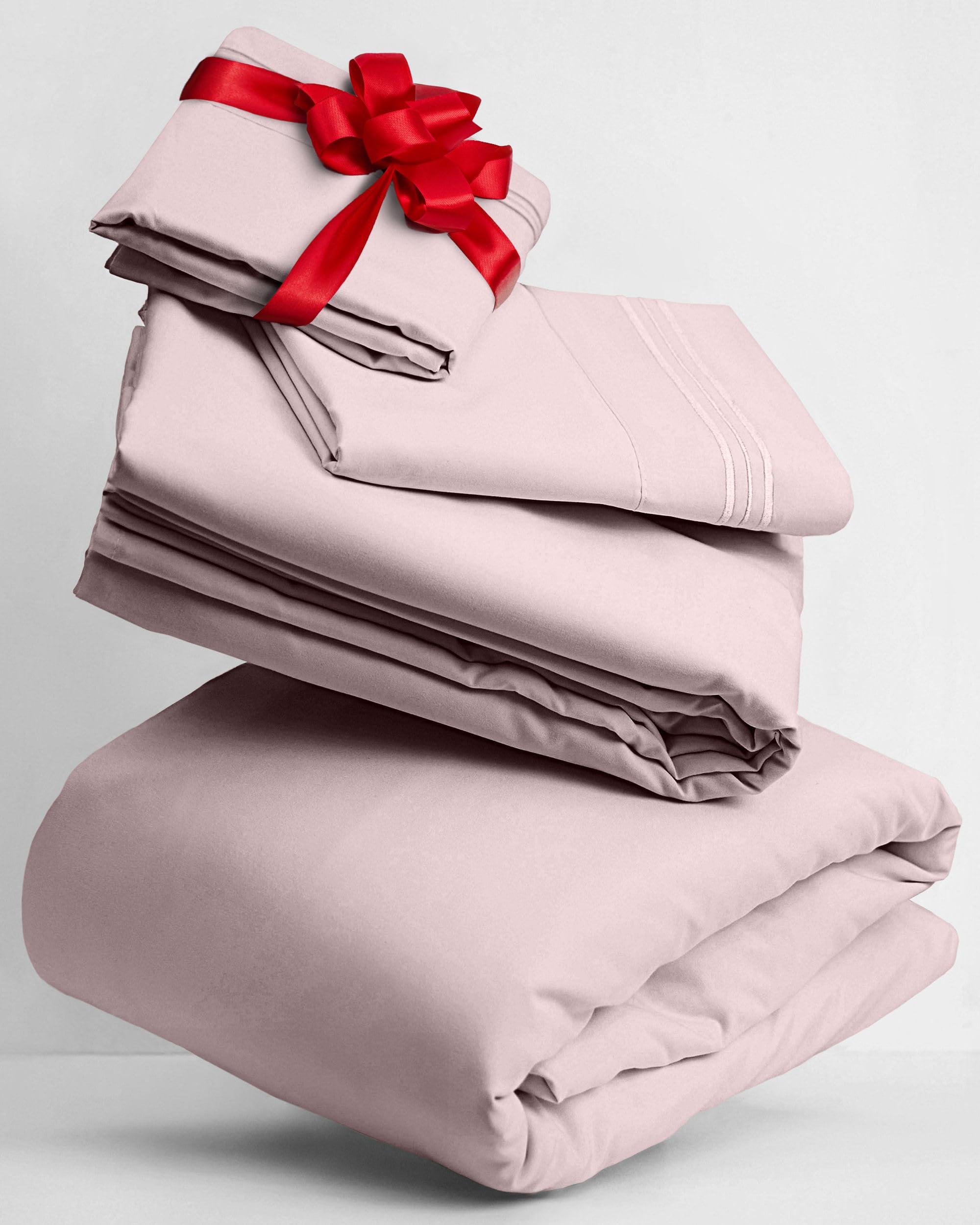 Mellanni Queen Sheets Set - 4 PC Iconic Collection Bedding - Hotel Luxury, Extra Soft, Cooling Bed Sheets - Wrinkle, Fade, Stain Resistant (Queen, White)