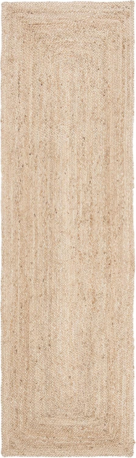 SAFAVIEH Cape Cod Collection Runner Rug - 2'3" x 8', Natural Brown, Handmade Braided Flat Weave Jute (CAP252A)