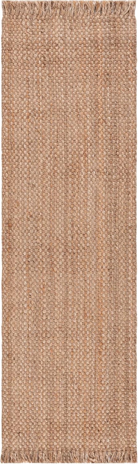SAFAVIEH Natural Fiber Collection Runner Rug - 2'6" x 6', Natural, Handmade Tassel Jute, Ideal for High Traffic Areas in Living Room, Bedroom (NF467A)