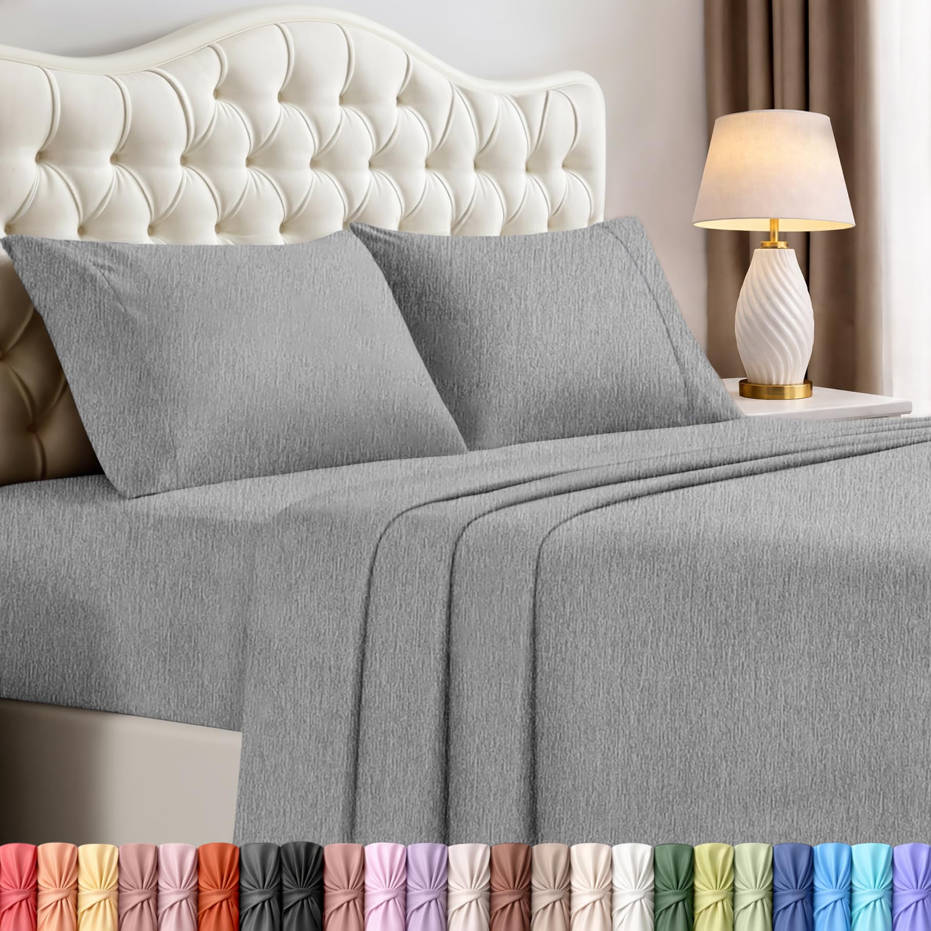 Utopia Bedding Queen Size Sheet Set – 4 Piece Bed Sheets, Soft and Breathable Microfiber, Includes 1 Fitted Sheet, 1 Flat Sheet and 2 Pillowcases – Oeko Tex (Coral)