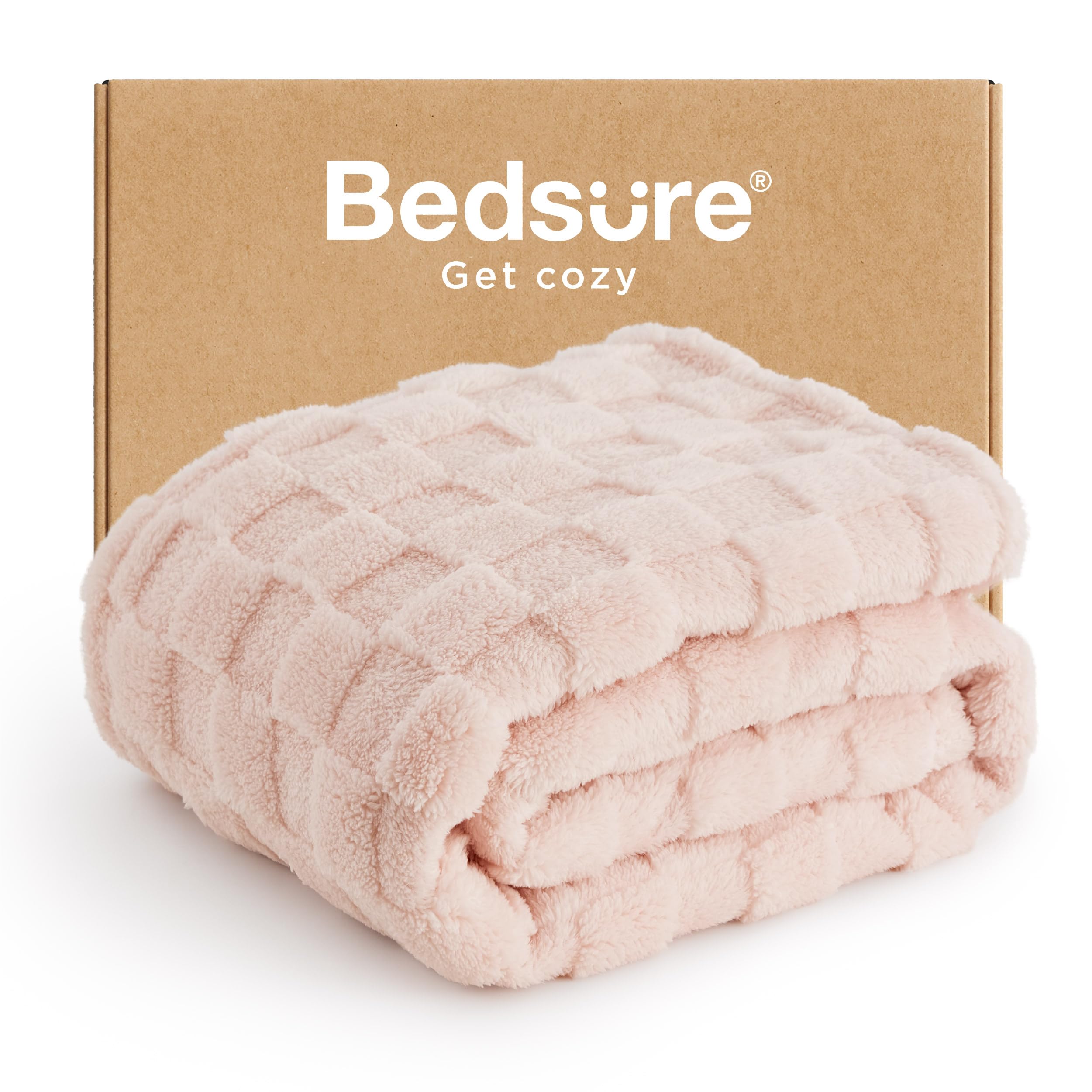 Bedsure GentleSoft Sage Green Throw Blanket for Couch - Checkered Fleece Mothers Gifts Day Blankets, Cute Soft Cozy Spring Summer Throw for Bedroom Home Decor Gifts for Girls, 50x60 Inches