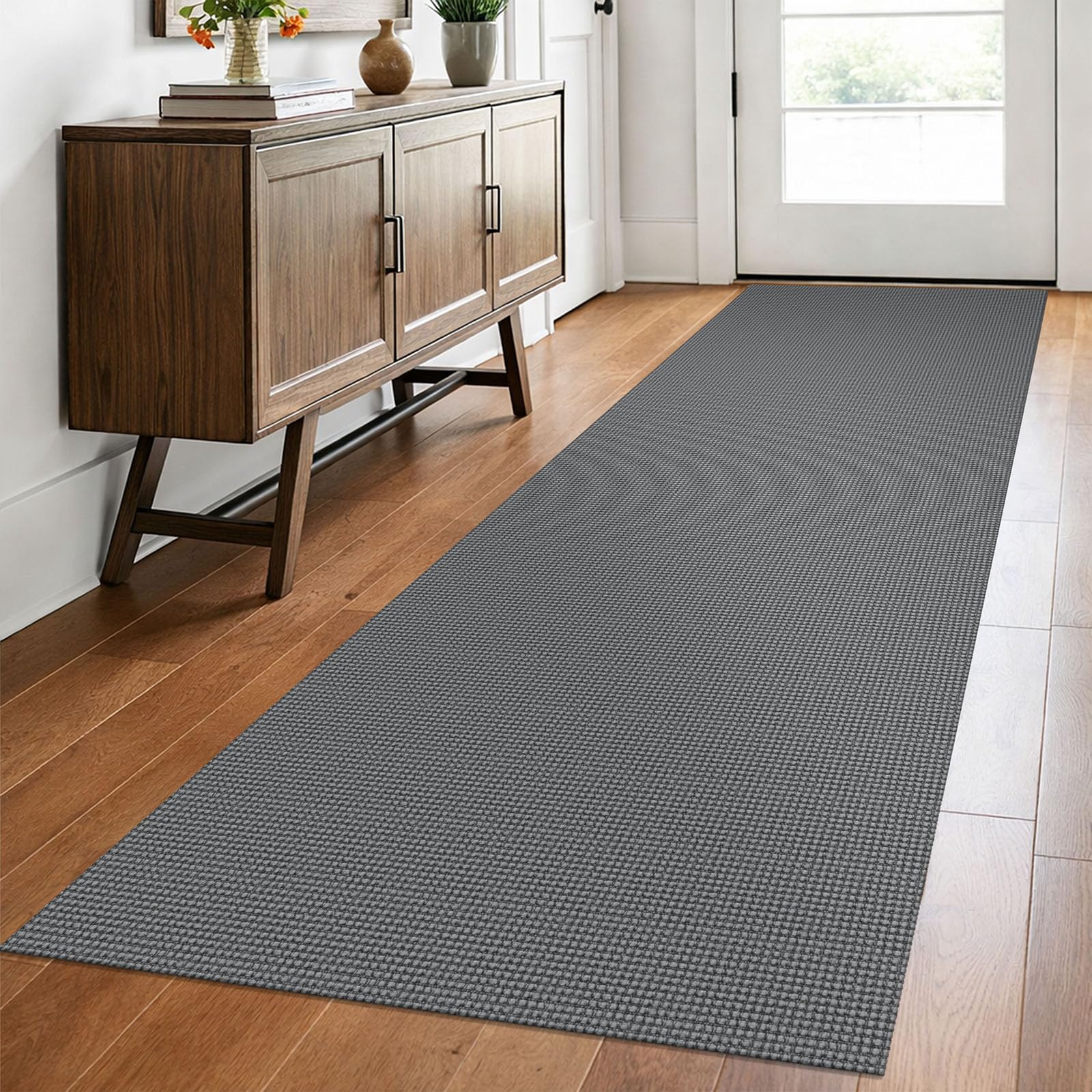 EARTHALL Woven Runner Rug 2x5 Ft Washable Runners for Hallways Cotton Non Slip Rubber Backed Kitchen Runner Braided Indoor Floor Carpet for Entryway, Hallway, Kitchen, Bedroom, Orange/Tan/Brown