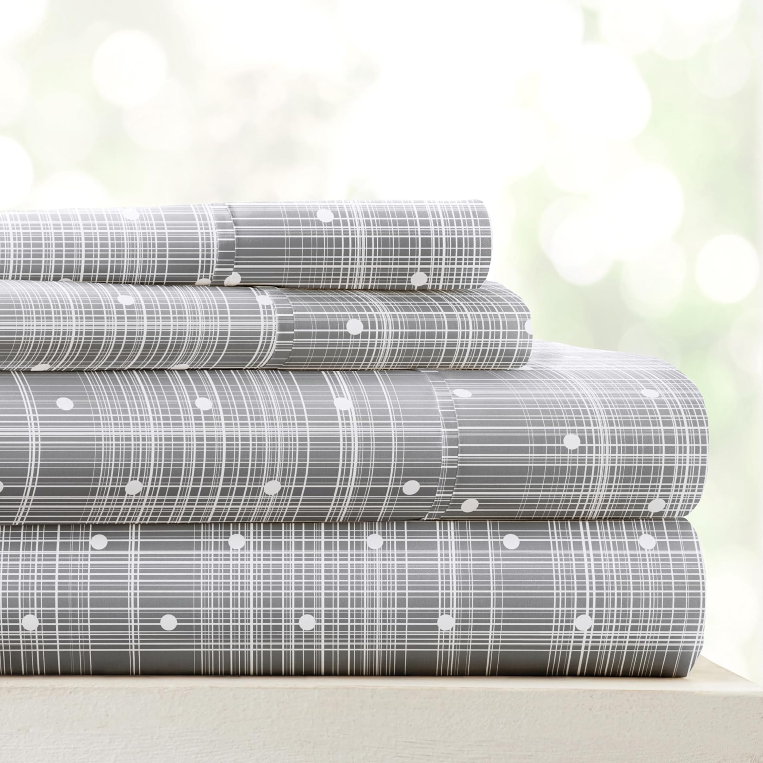 Linen Market 4 Piece Queen Sheet Set - Breathable, Double-Brushed Patterned Cooling Sheets – Oeko-TEX Certified Ultra Soft & Wrinkle-Free 16" Deep-Pocket Queen Sheets - Easy Care Soft Floral Pink