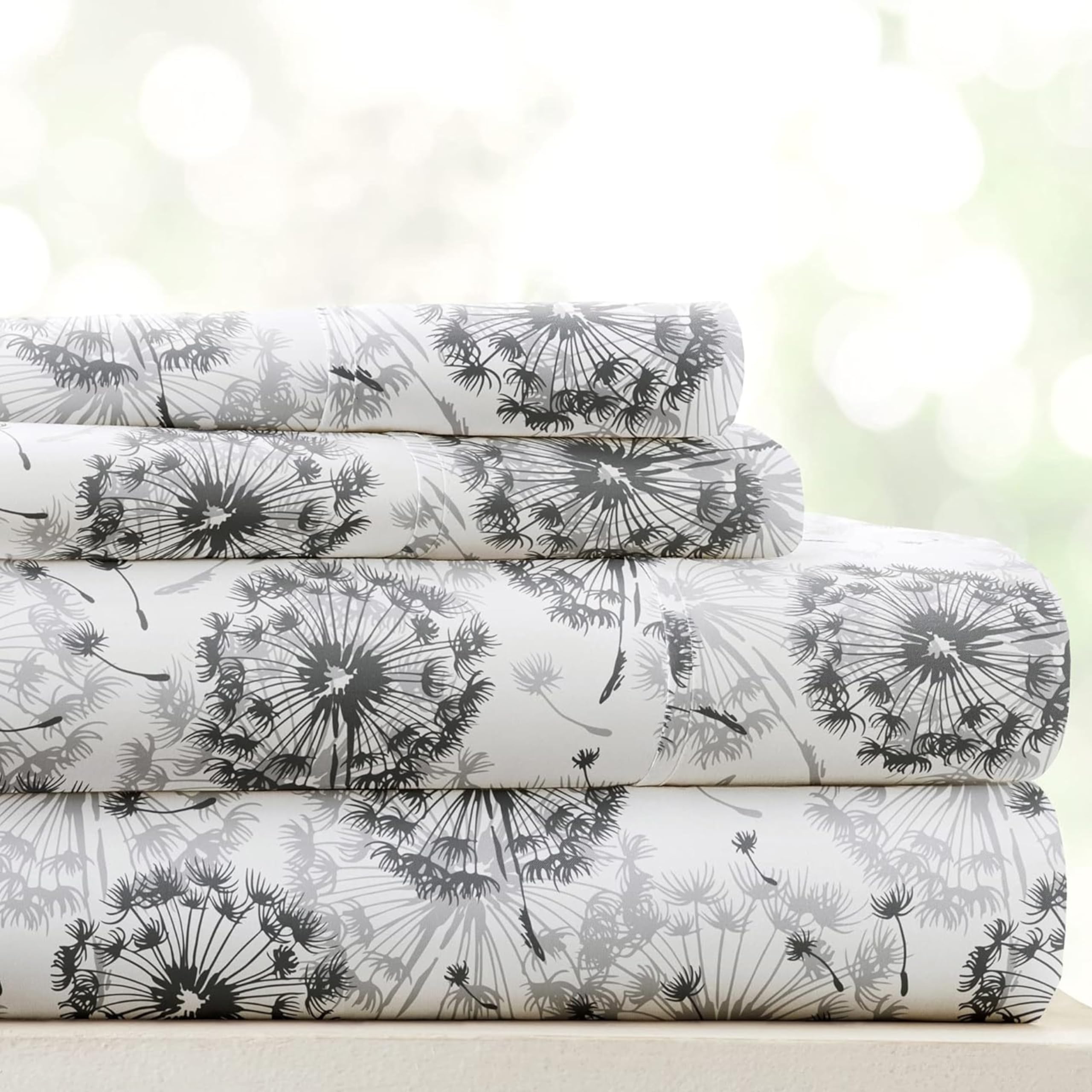 Linen Market 4 Piece Queen Sheet Set - Breathable, Double-Brushed Patterned Cooling Sheets – Oeko-TEX Certified Ultra Soft & Wrinkle-Free 16" Deep-Pocket Queen Sheets - Easy Care Soft Floral Pink