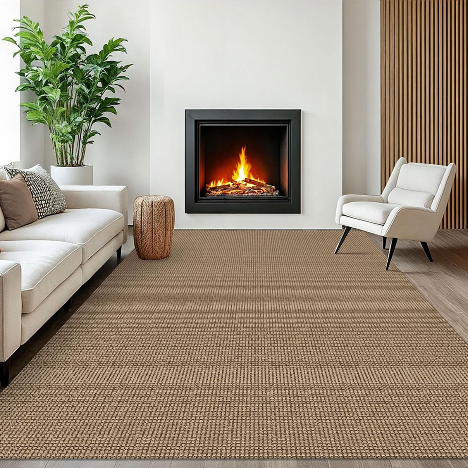 EARTHALL Woven Runner Rug 2x5 Ft Washable Runners for Hallways Cotton Non Slip Rubber Backed Kitchen Runner Braided Indoor Floor Carpet for Entryway, Hallway, Kitchen, Bedroom, Orange/Tan/Brown