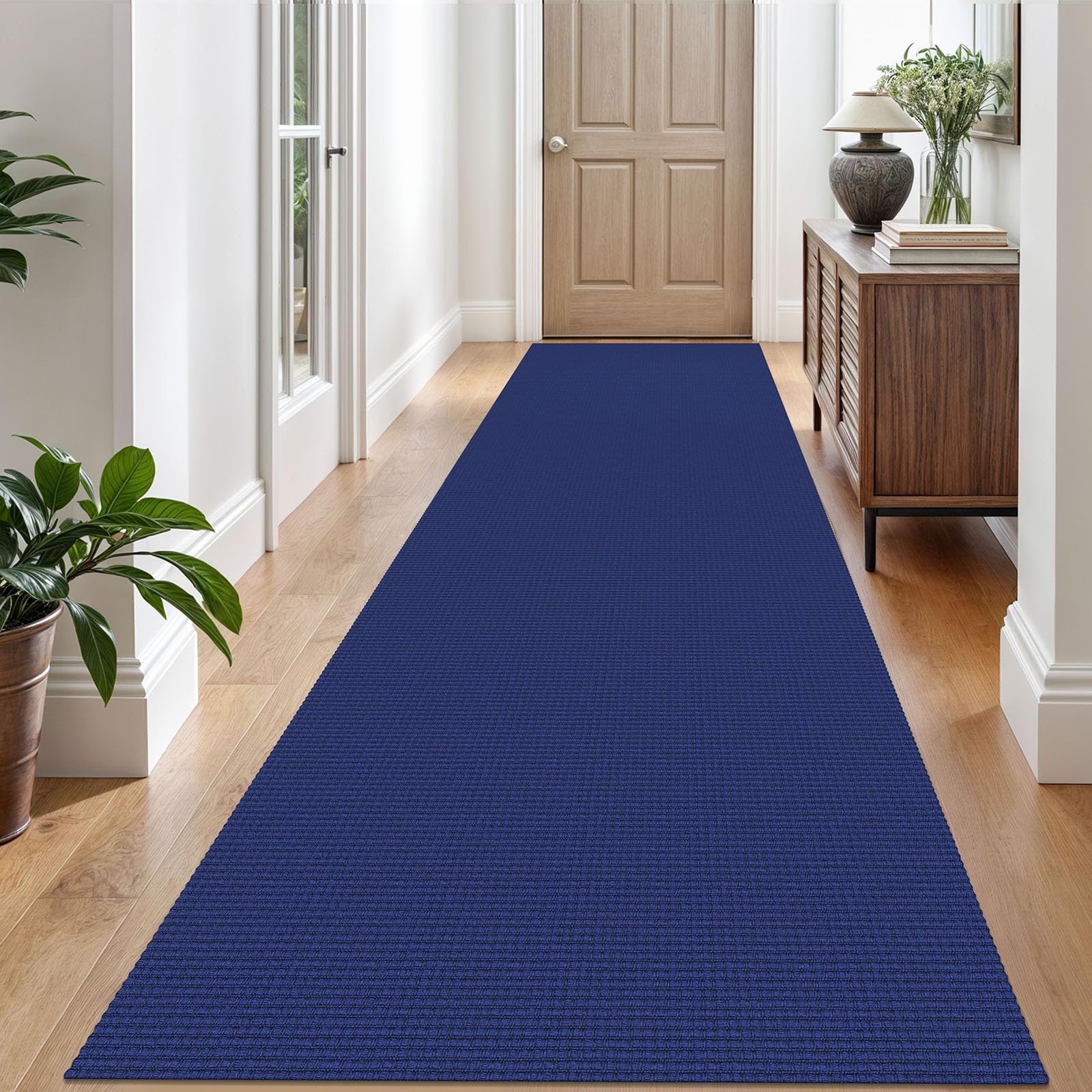 EARTHALL Woven Runner Rug 2x5 Ft Washable Runners for Hallways Cotton Non Slip Rubber Backed Kitchen Runner Braided Indoor Floor Carpet for Entryway, Hallway, Kitchen, Bedroom, Orange/Tan/Brown