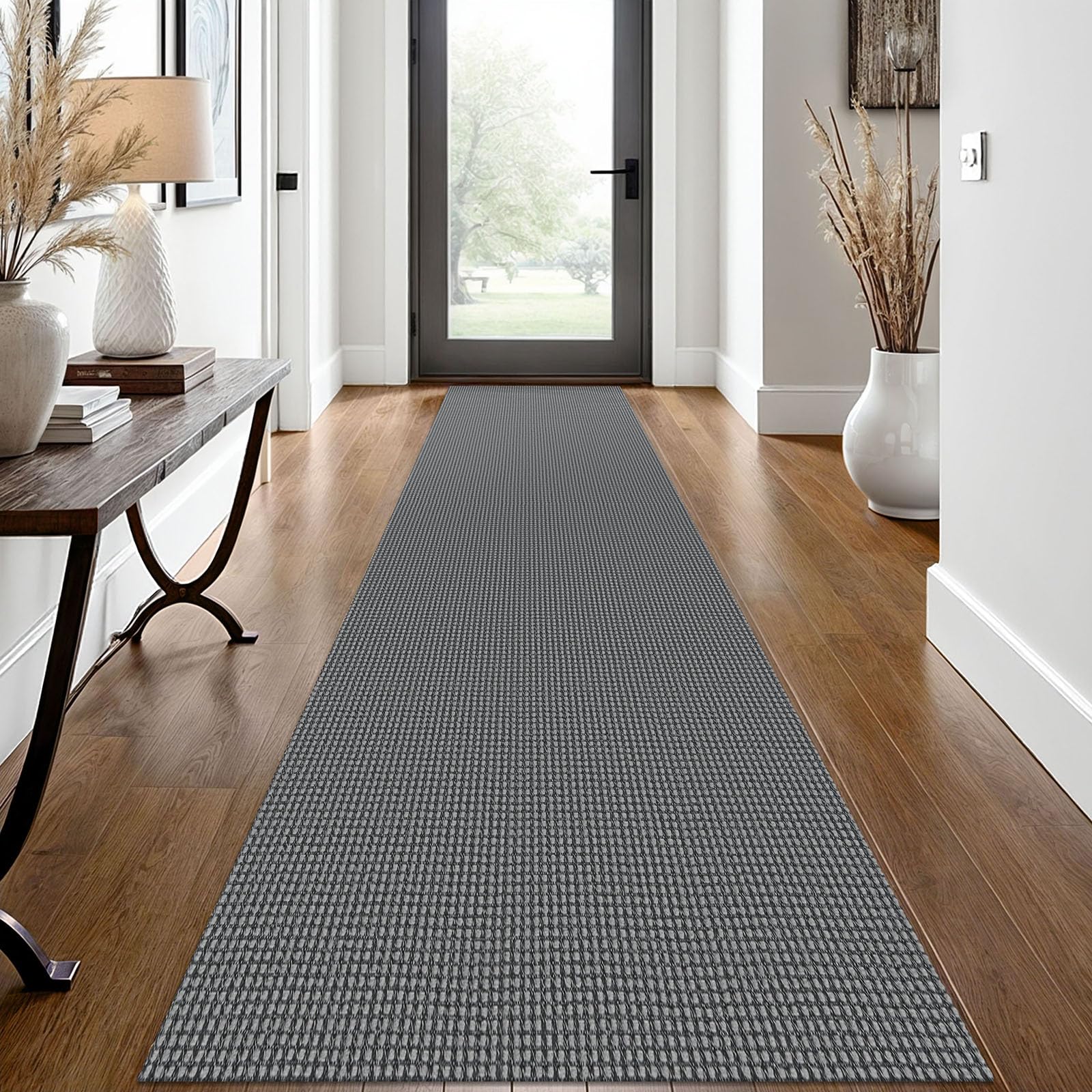 EARTHALL Woven Runner Rug 2x5 Ft Washable Runners for Hallways Cotton Non Slip Rubber Backed Kitchen Runner Braided Indoor Floor Carpet for Entryway, Hallway, Kitchen, Bedroom, Orange/Tan/Brown