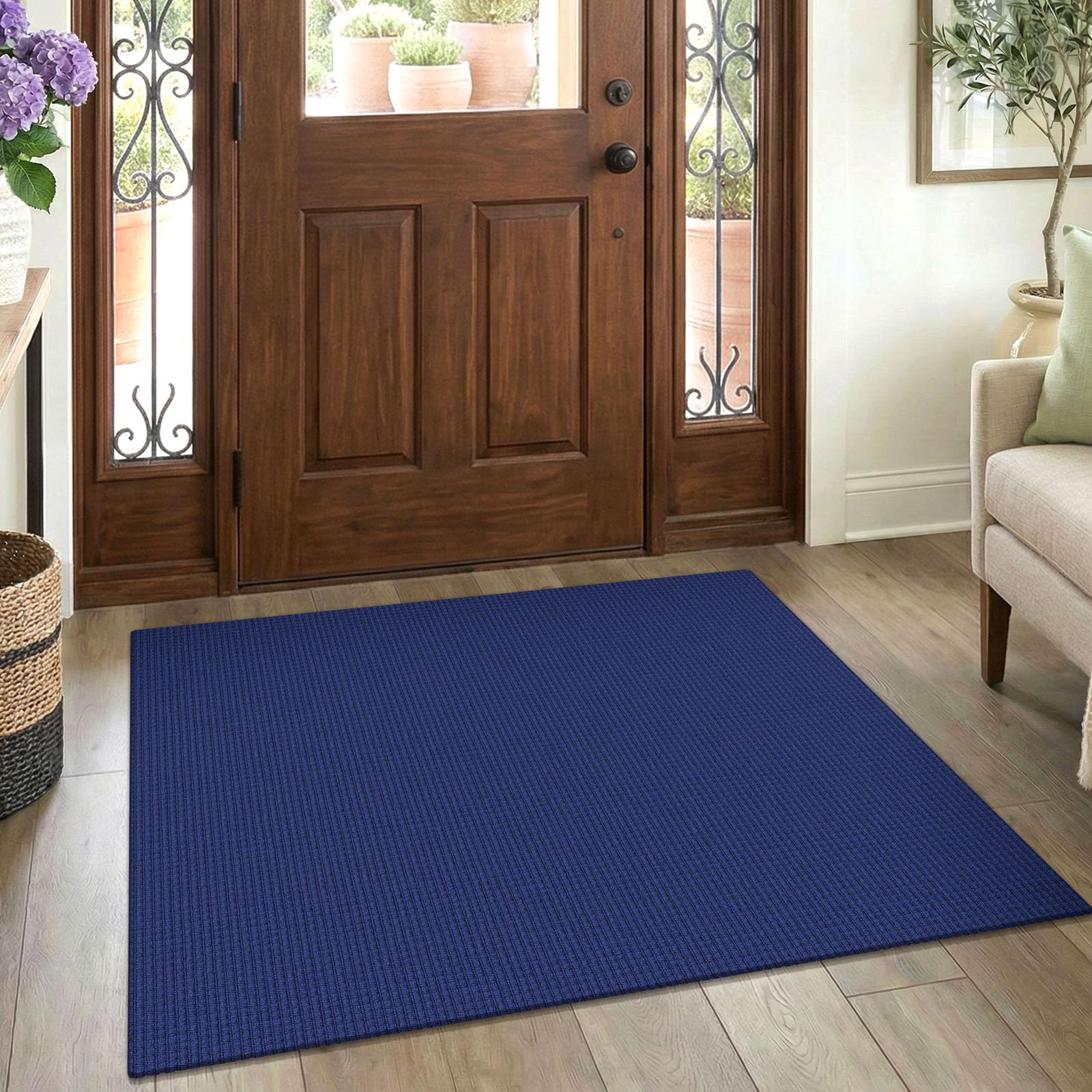 EARTHALL Woven Runner Rug 2x5 Ft Washable Runners for Hallways Cotton Non Slip Rubber Backed Kitchen Runner Braided Indoor Floor Carpet for Entryway, Hallway, Kitchen, Bedroom, Orange/Tan/Brown