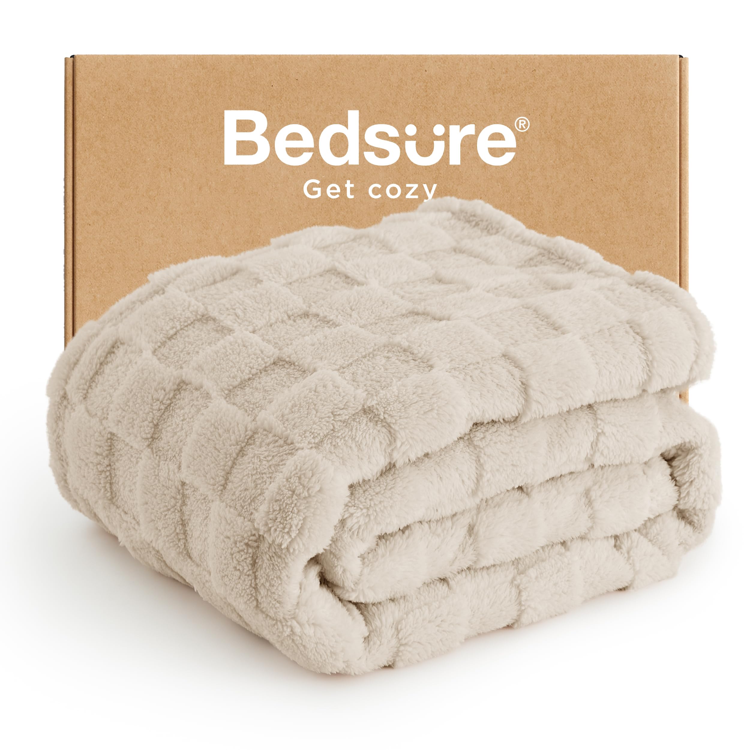 Bedsure GentleSoft Sage Green Throw Blanket for Couch - Checkered Fleece Mothers Gifts Day Blankets, Cute Soft Cozy Spring Summer Throw for Bedroom Home Decor Gifts for Girls, 50x60 Inches