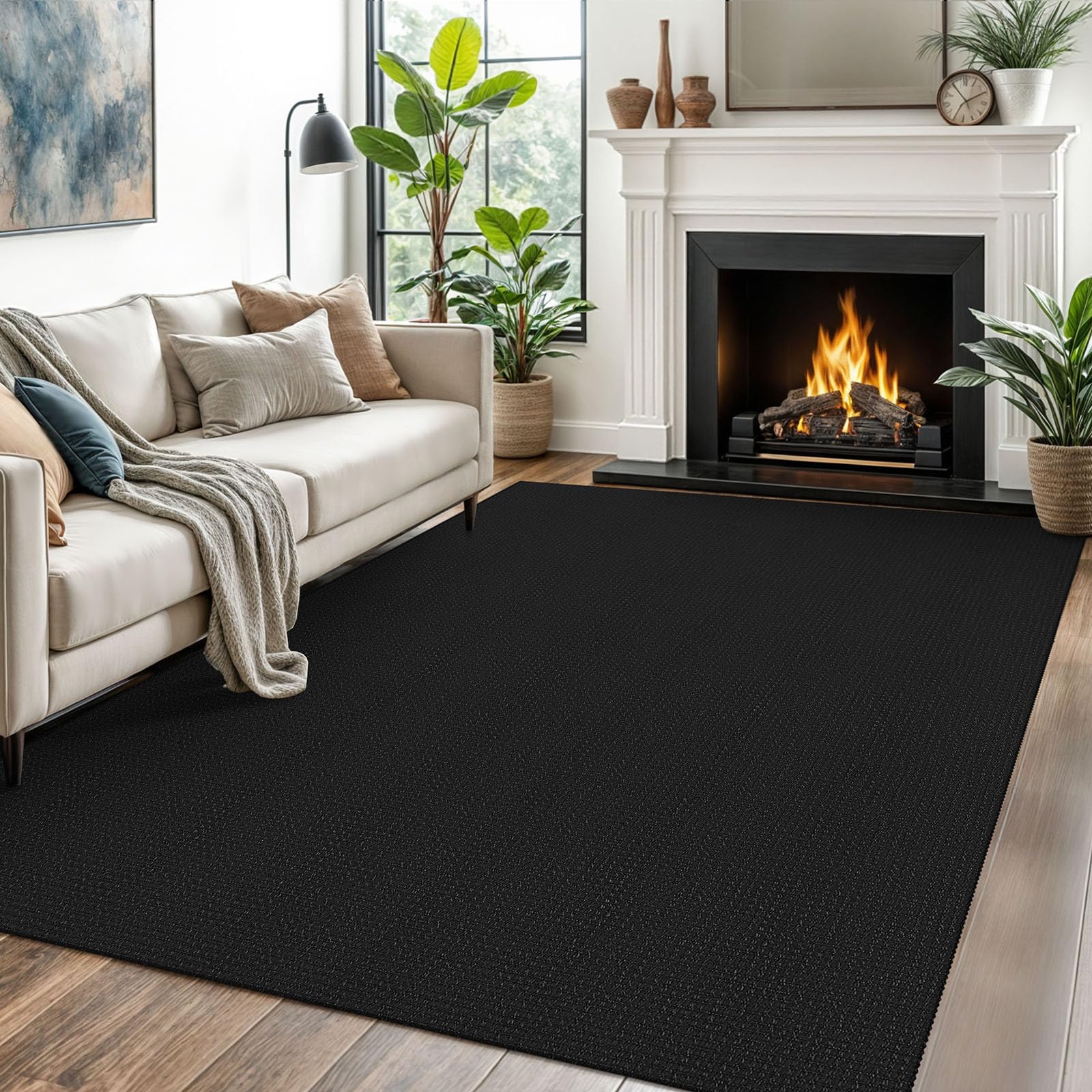 EARTHALL Woven Runner Rug 2x5 Ft Washable Runners for Hallways Cotton Non Slip Rubber Backed Kitchen Runner Braided Indoor Floor Carpet for Entryway, Hallway, Kitchen, Bedroom, Orange/Tan/Brown