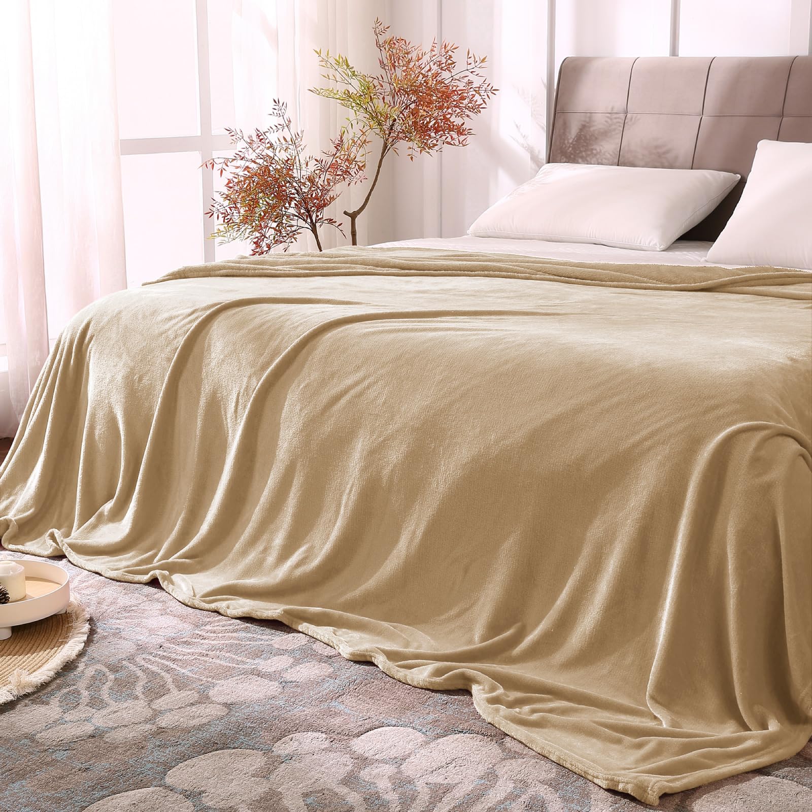 BEDELITE Fleece Blanket Black Throw Blankets for Couch & Bed, Luxury Plush Cozy Fuzzy Blanket 50x60 inches, Super Soft Warm Lightweight Throw Blanket for Travel Camping
