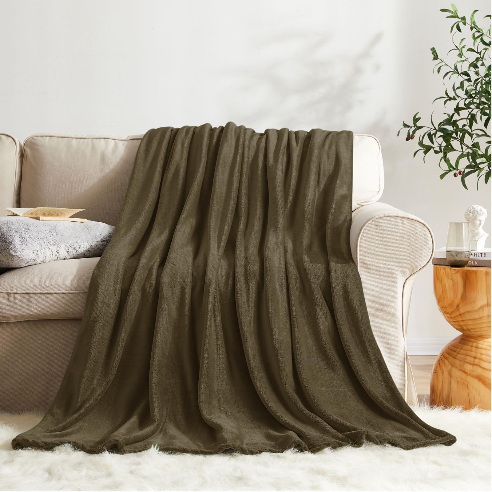 KMUSET Fleece Blanket Twin Size Coral Lightweight Super Soft Cozy Luxury Bed Blanket Microfiber