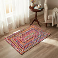 Jute Braided Runner Rug, Natural - 2x6 Feet, Farmhouse Hand Woven Coastal Runners for Hallways, Kitchen, Bedroom, Entry Door | Neutral Boho Beige Floor Carpet for Nursery, Balcony - 24x72 Inches