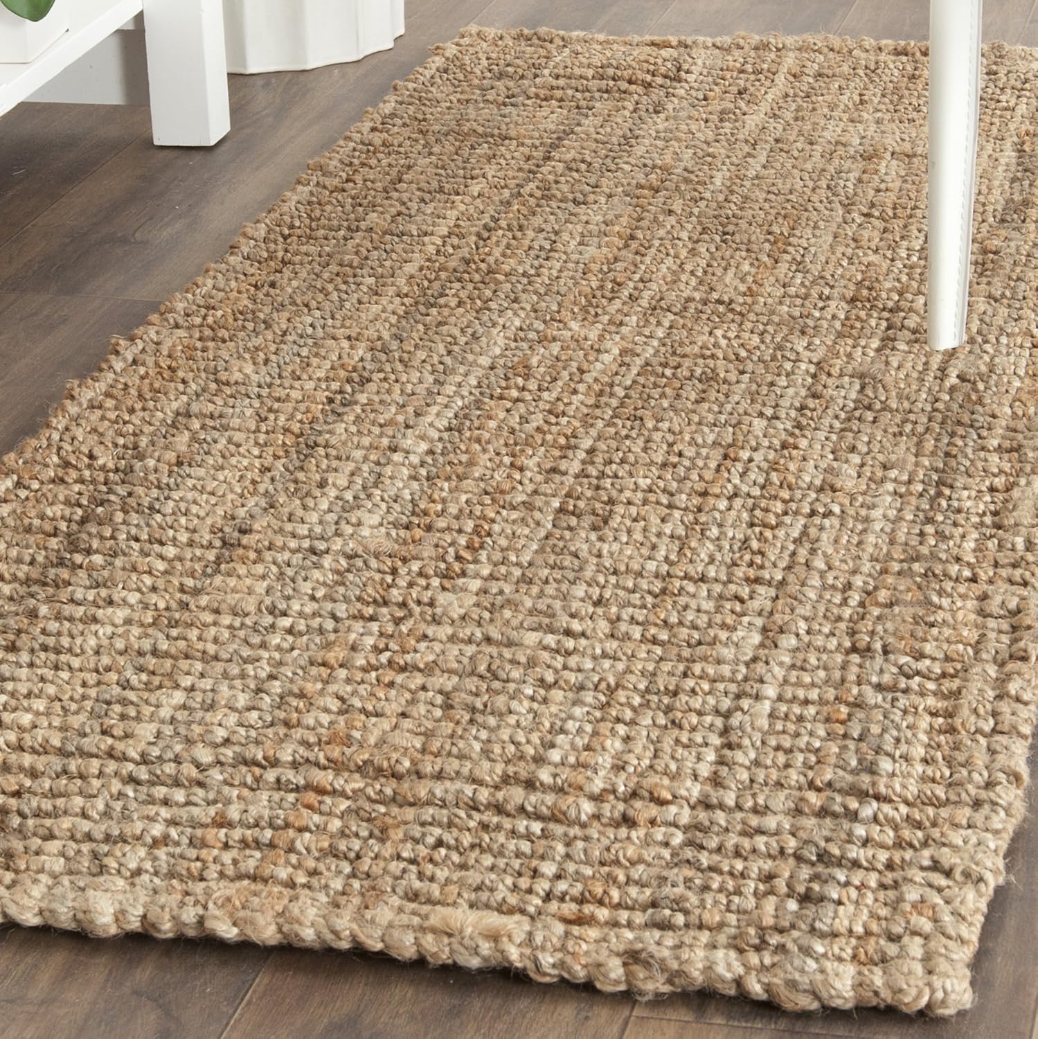 SAFAVIEH Natural Fiber Collection Runner Rug - 2' x 6', Natural Brown, Handmade Jute, Farmhouse Style, Chunky Textured Thick Pile (NF447A)