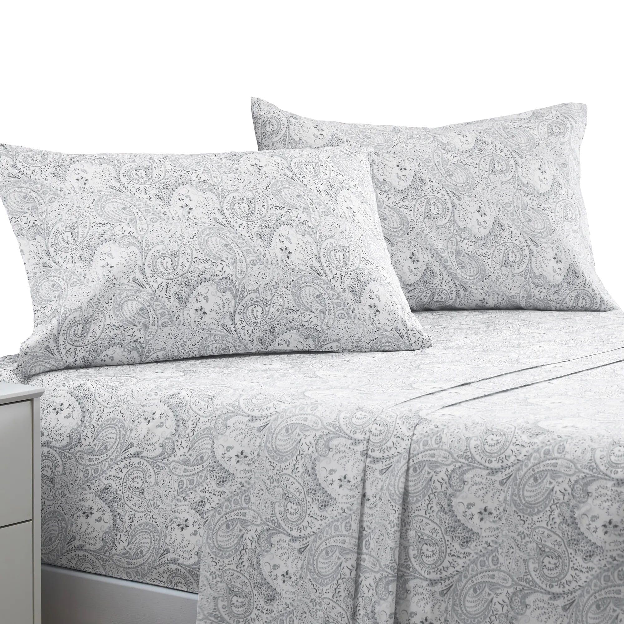 Mellanni Queen Sheets Set - 4 PC Iconic Collection Bedding - Hotel Luxury, Extra Soft, Cooling Bed Sheets - Wrinkle, Fade, Stain Resistant (Queen, White)