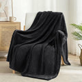 Exclusivo Mezcla Fleece Throw Blanket Extra Large, Super Soft and Warm Blankets for Couch, Sofa and Bed Waffle Textured, Cozy, Fuzzy and Lightweight (Slate Blue, 50x70 Inches)