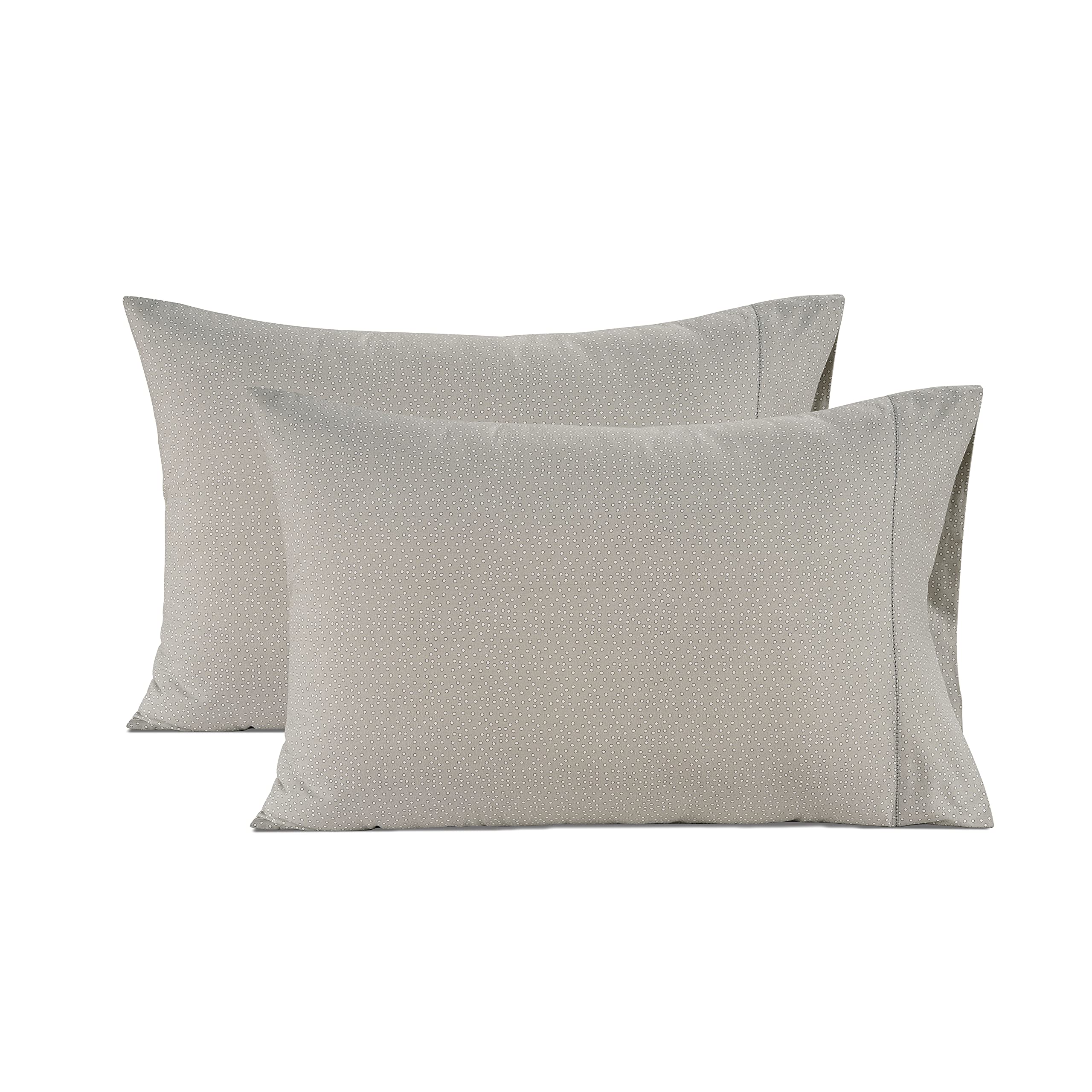 LANE LINEN 100% Organic Cotton Sheets Set Pure Long- Staple Percale Weave - Bedding for Bed Fits Mattress Upto 15" Deep Pocket (Queen Taupe)