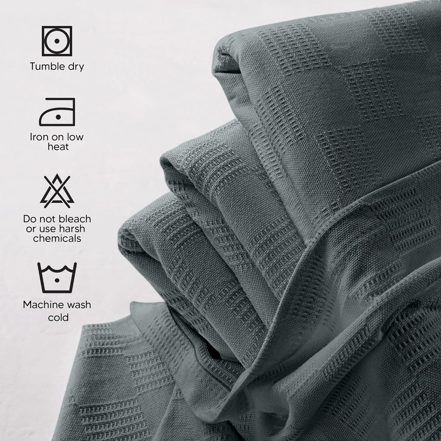 Utopia Bedding 100% Cotton Thermal Blanket Smoke Gray Queen Size Soft, Lightweight, Breathable, Cozy Spring and Summer Blankets for Bed, Home Room Decor Gifts for Women and Men (90x90 Inches)