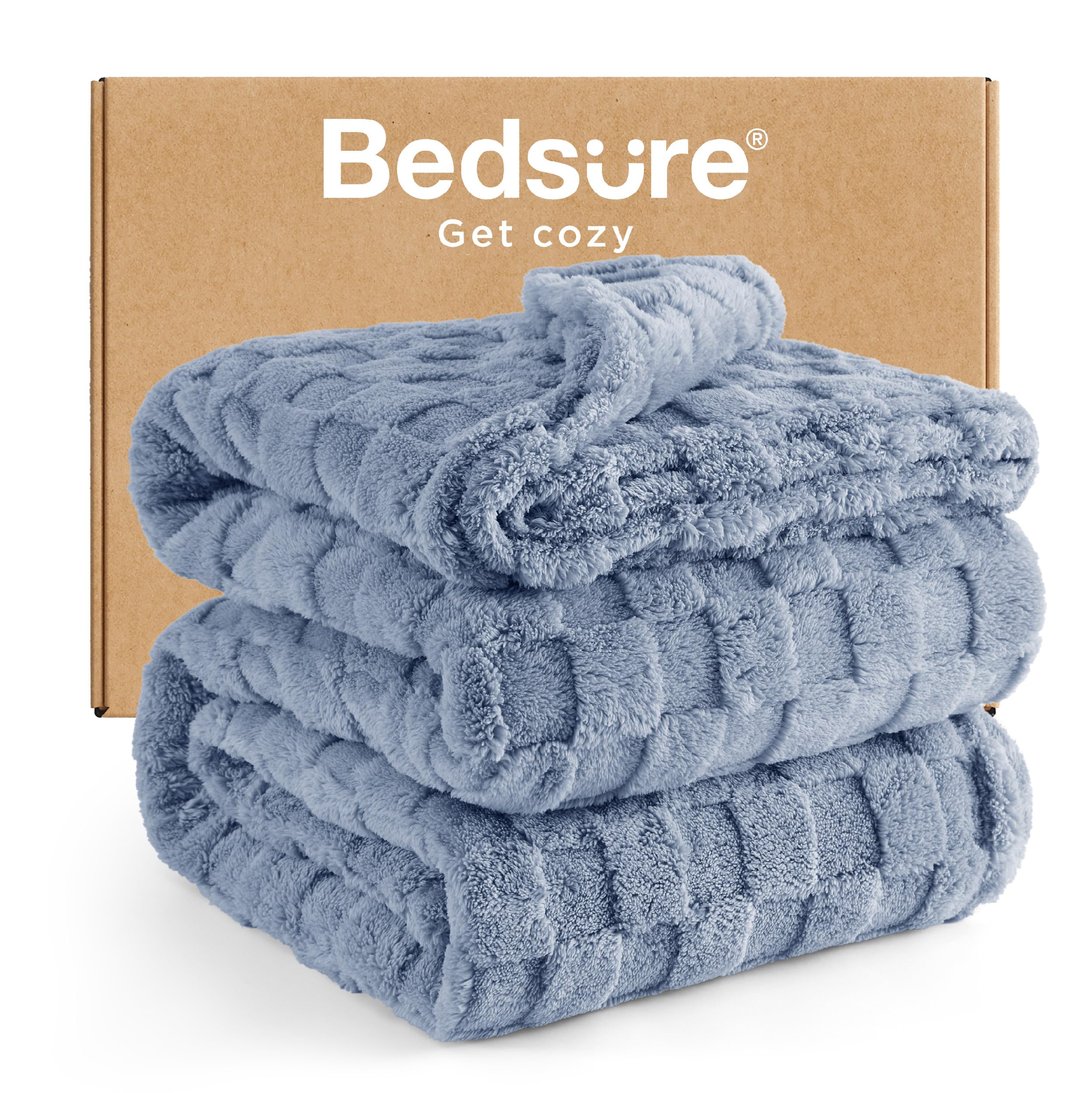 Bedsure GentleSoft Sage Green Throw Blanket for Couch - Checkered Fleece Mothers Gifts Day Blankets, Cute Soft Cozy Spring Summer Throw for Bedroom Home Decor Gifts for Girls, 50x60 Inches