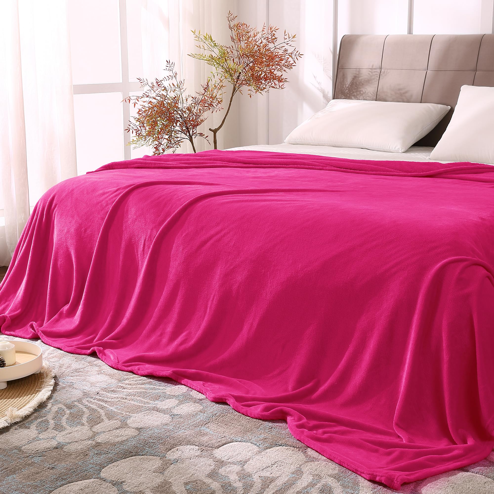 BEDELITE Fleece Blanket Black Throw Blankets for Couch & Bed, Luxury Plush Cozy Fuzzy Blanket 50x60 inches, Super Soft Warm Lightweight Throw Blanket for Travel Camping