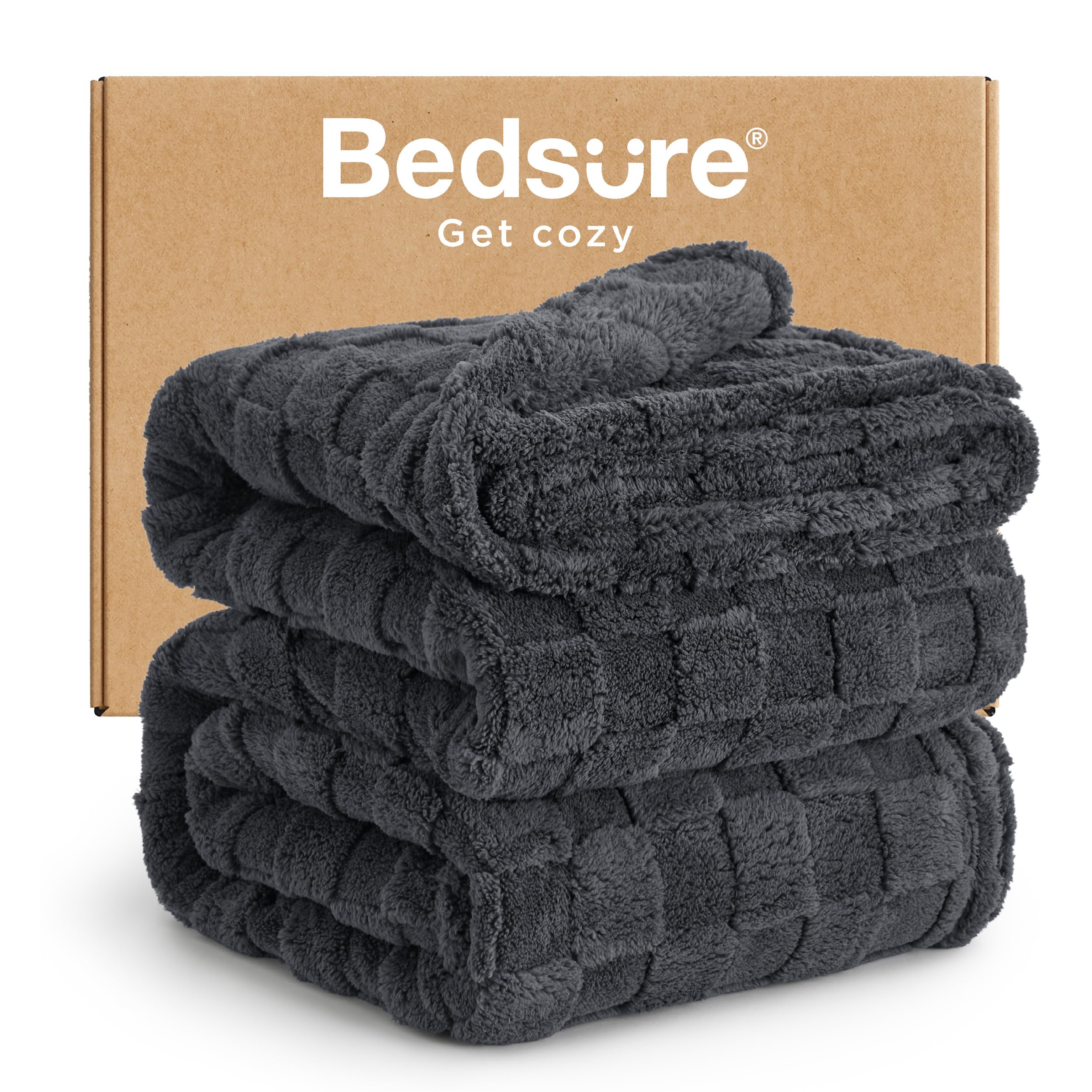 Bedsure GentleSoft Sage Green Throw Blanket for Couch - Checkered Fleece Mothers Gifts Day Blankets, Cute Soft Cozy Spring Summer Throw for Bedroom Home Decor Gifts for Girls, 50x60 Inches