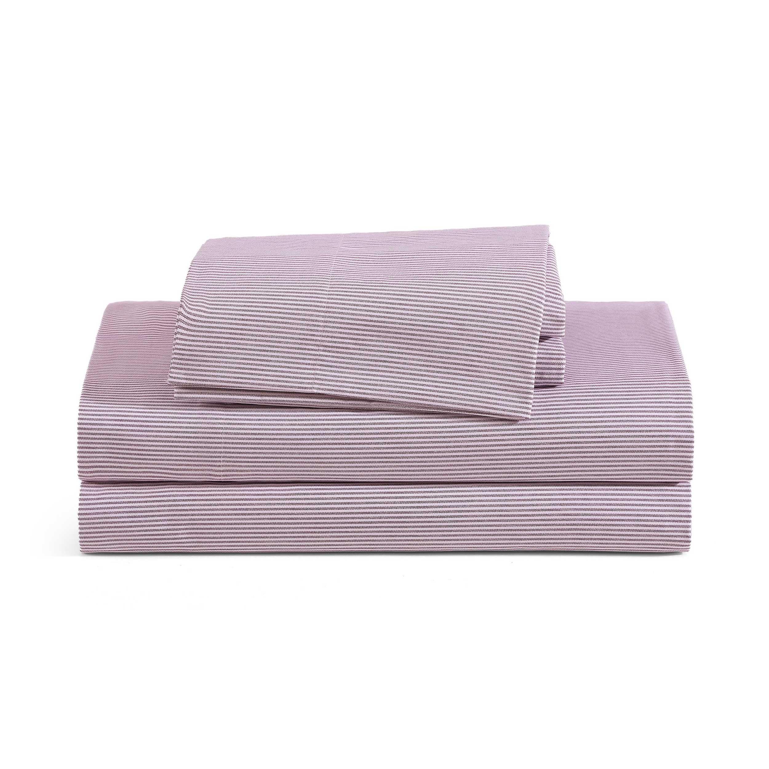 Tommy Hilfiger - Queen Bed Sheets, Crisp & Cool Cotton Percale Bedding with Matching Pillowcases, Lightweight Bed Set, Oeko-Tex Certified (Effortless Stripe Beige)