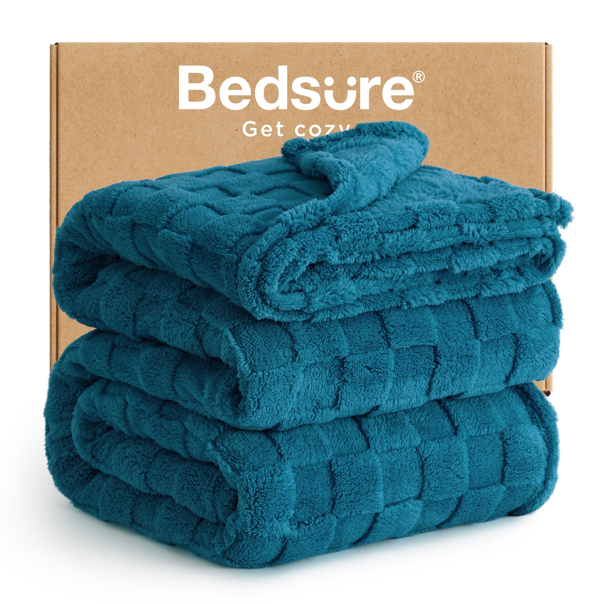 Bedsure GentleSoft Sage Green Throw Blanket for Couch - Checkered Fleece Mothers Gifts Day Blankets, Cute Soft Cozy Spring Summer Throw for Bedroom Home Decor Gifts for Girls, 50x60 Inches