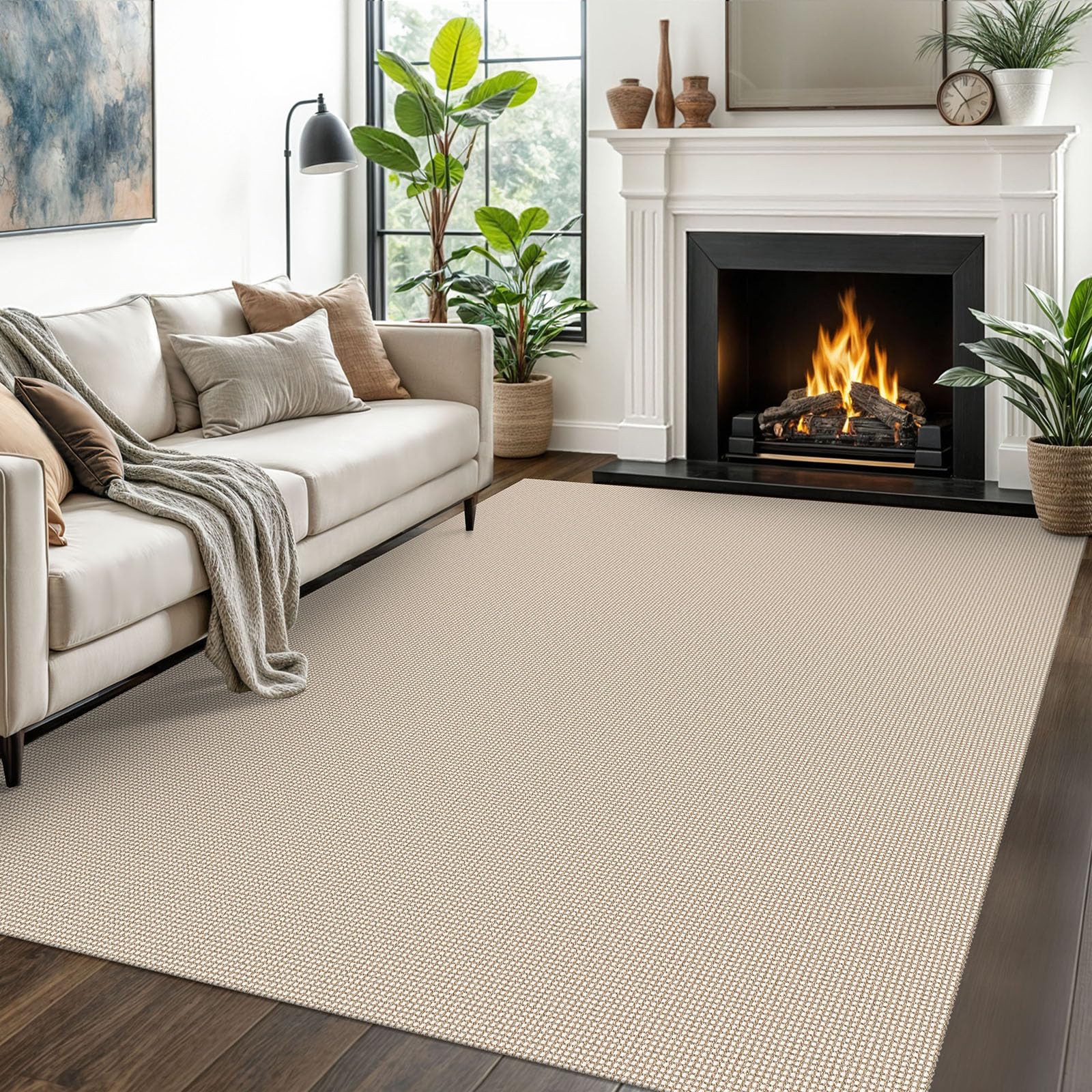 EARTHALL Woven Runner Rug 2x5 Ft Washable Runners for Hallways Cotton Non Slip Rubber Backed Kitchen Runner Braided Indoor Floor Carpet for Entryway, Hallway, Kitchen, Bedroom, Orange/Tan/Brown